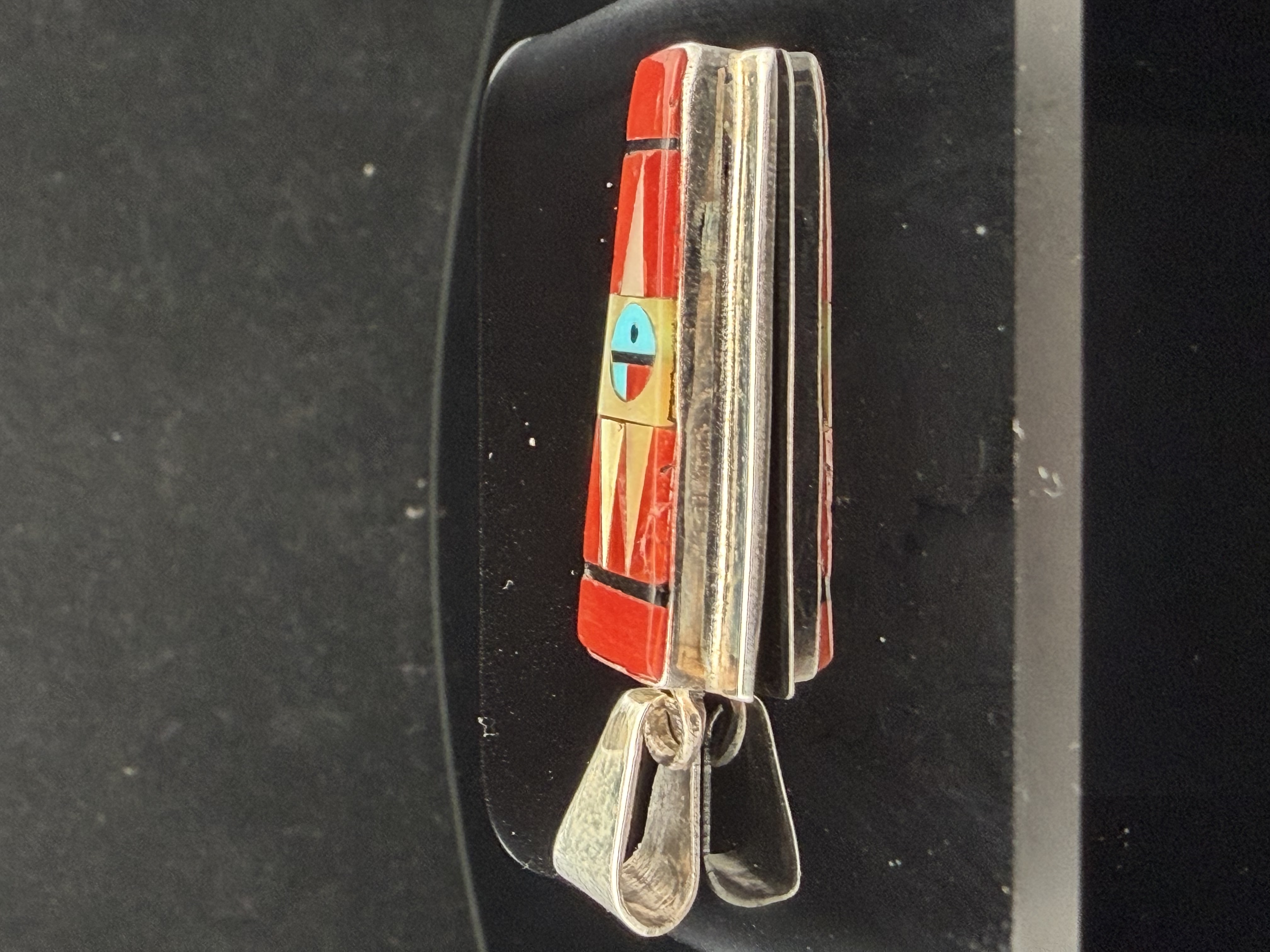 Signed Native American Sterling Silver Pendant