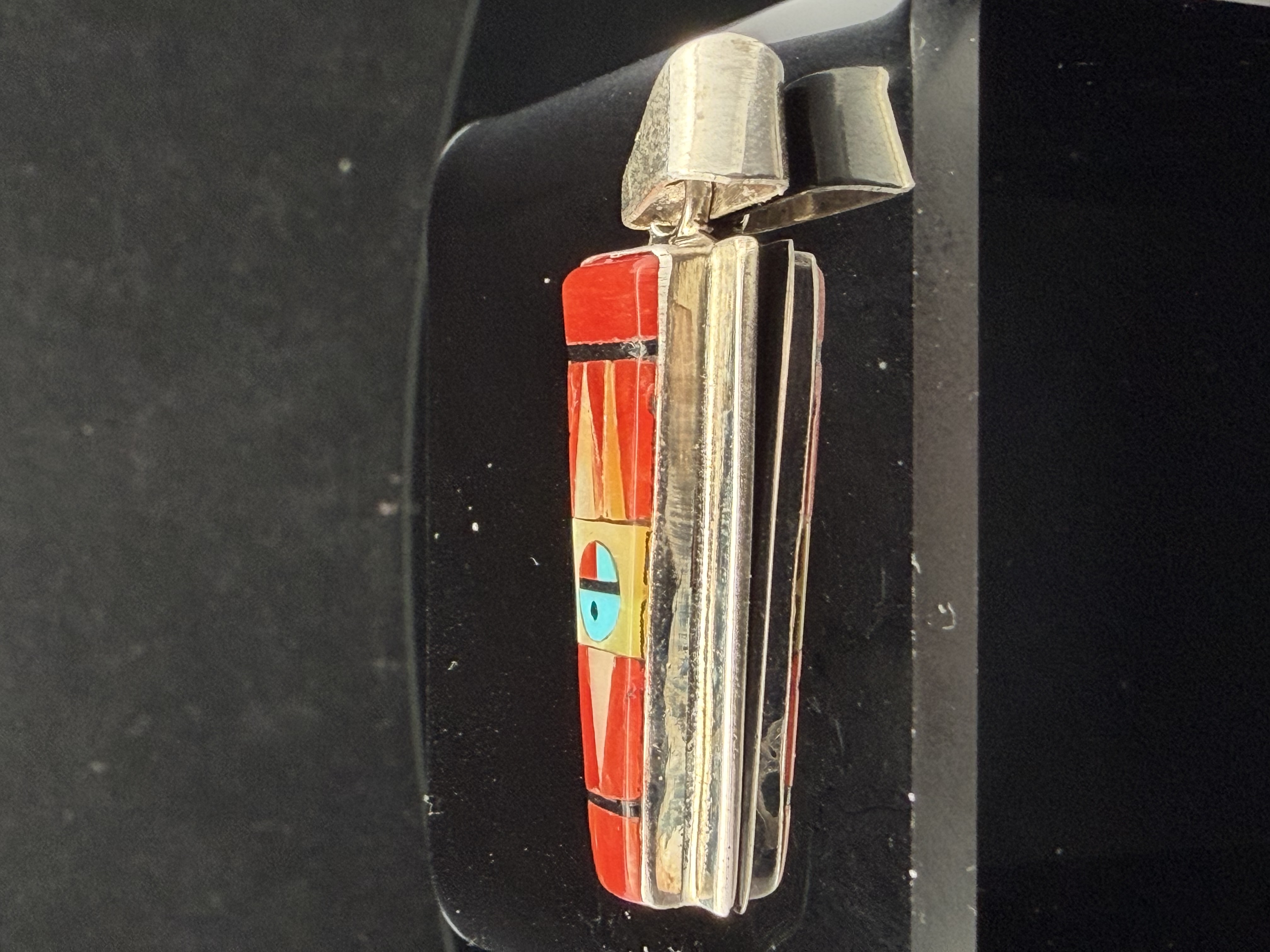 Signed Native American Sterling Silver Pendant