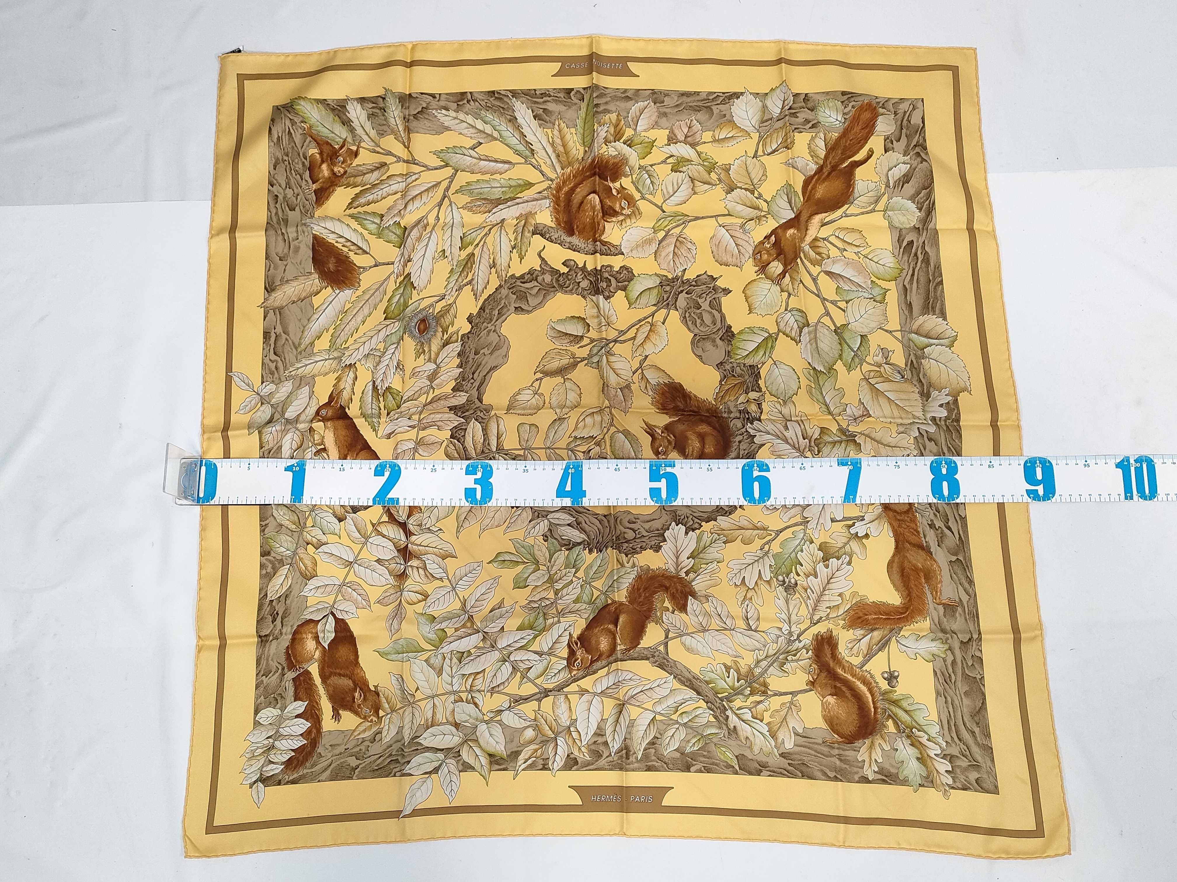 Hermes Casse Noisette 100 Percent Silk Scarf