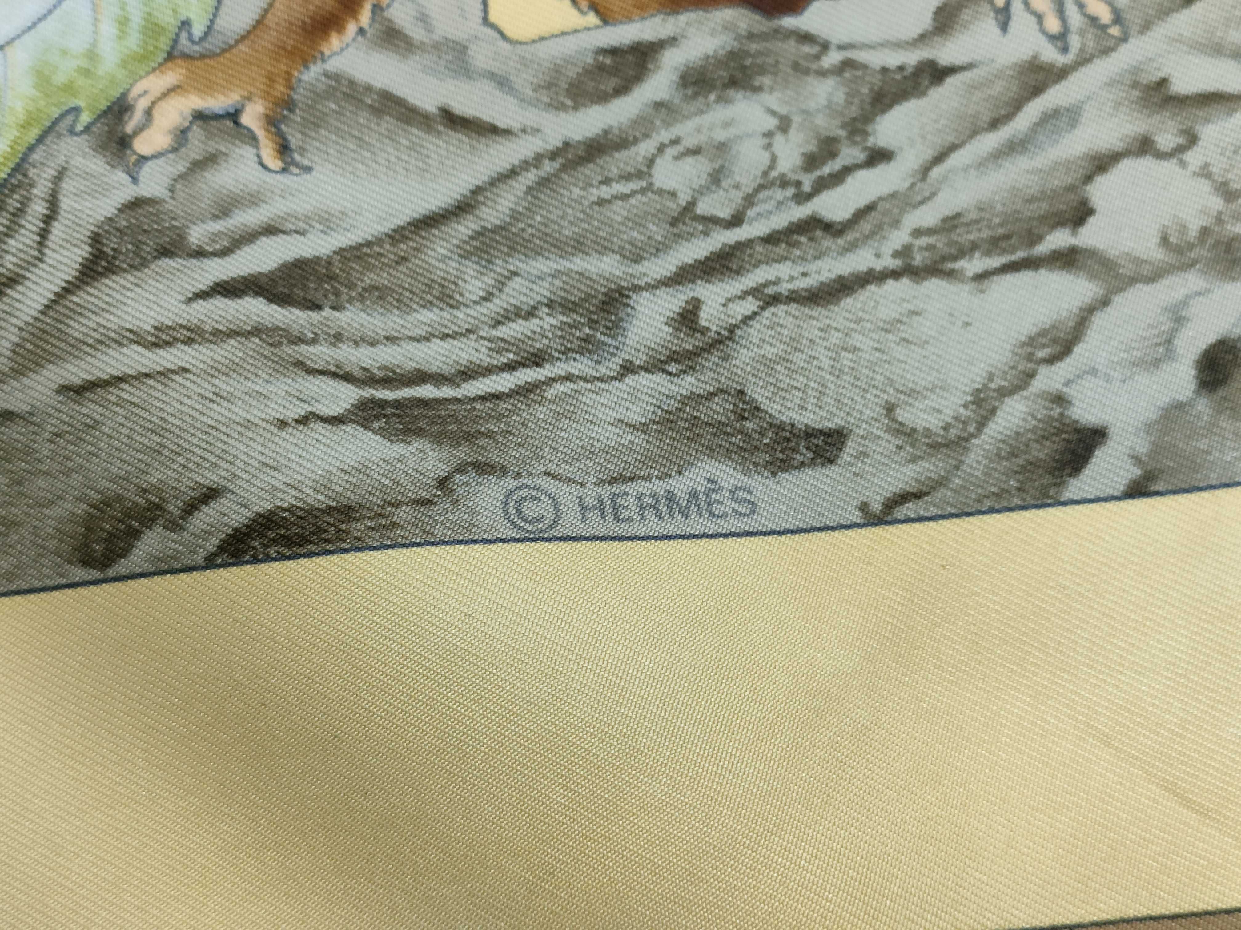Hermes Casse Noisette 100 Percent Silk Scarf
