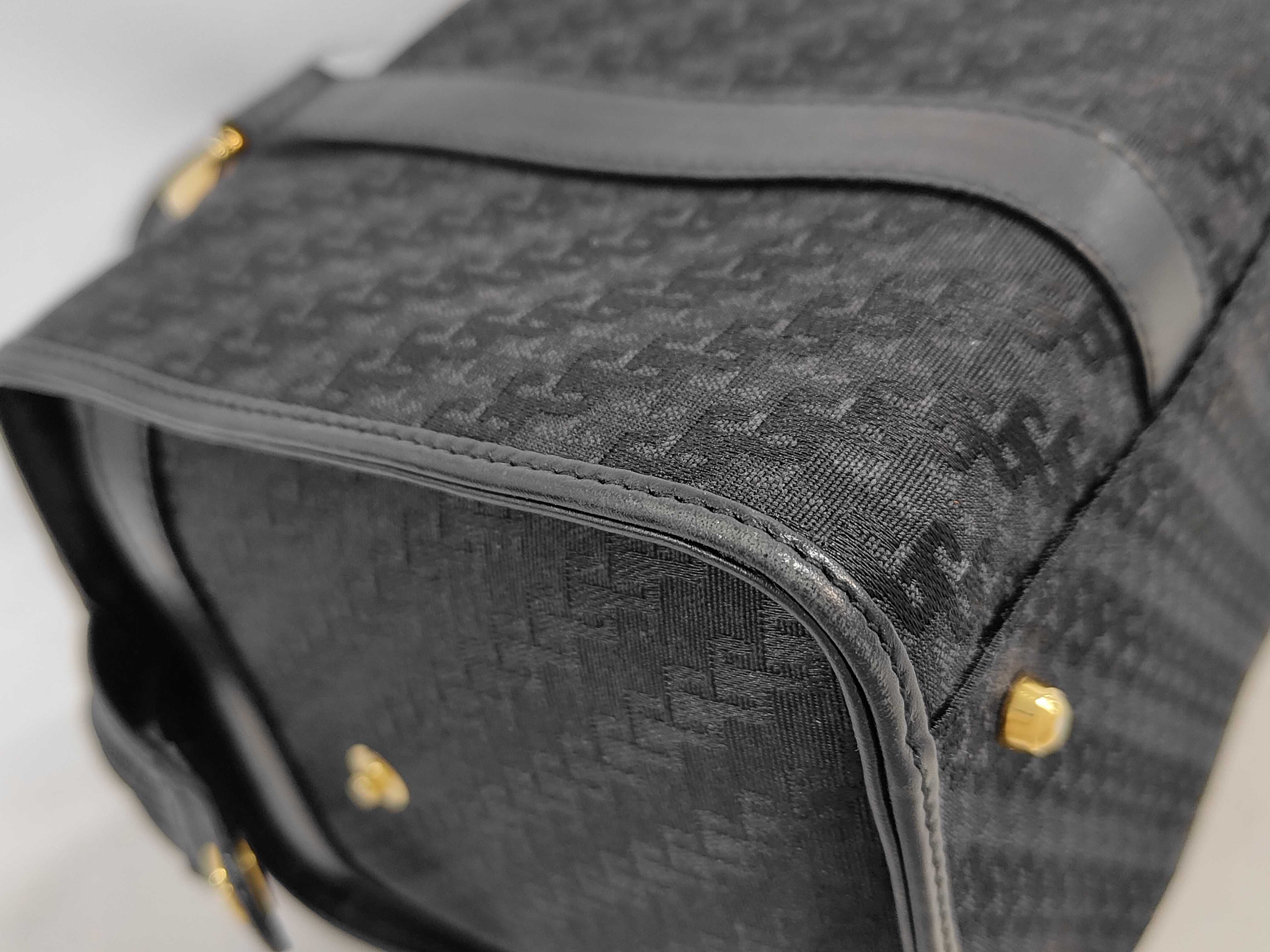 Gherardini Monogram Jacquard Canvas Boston Bag
