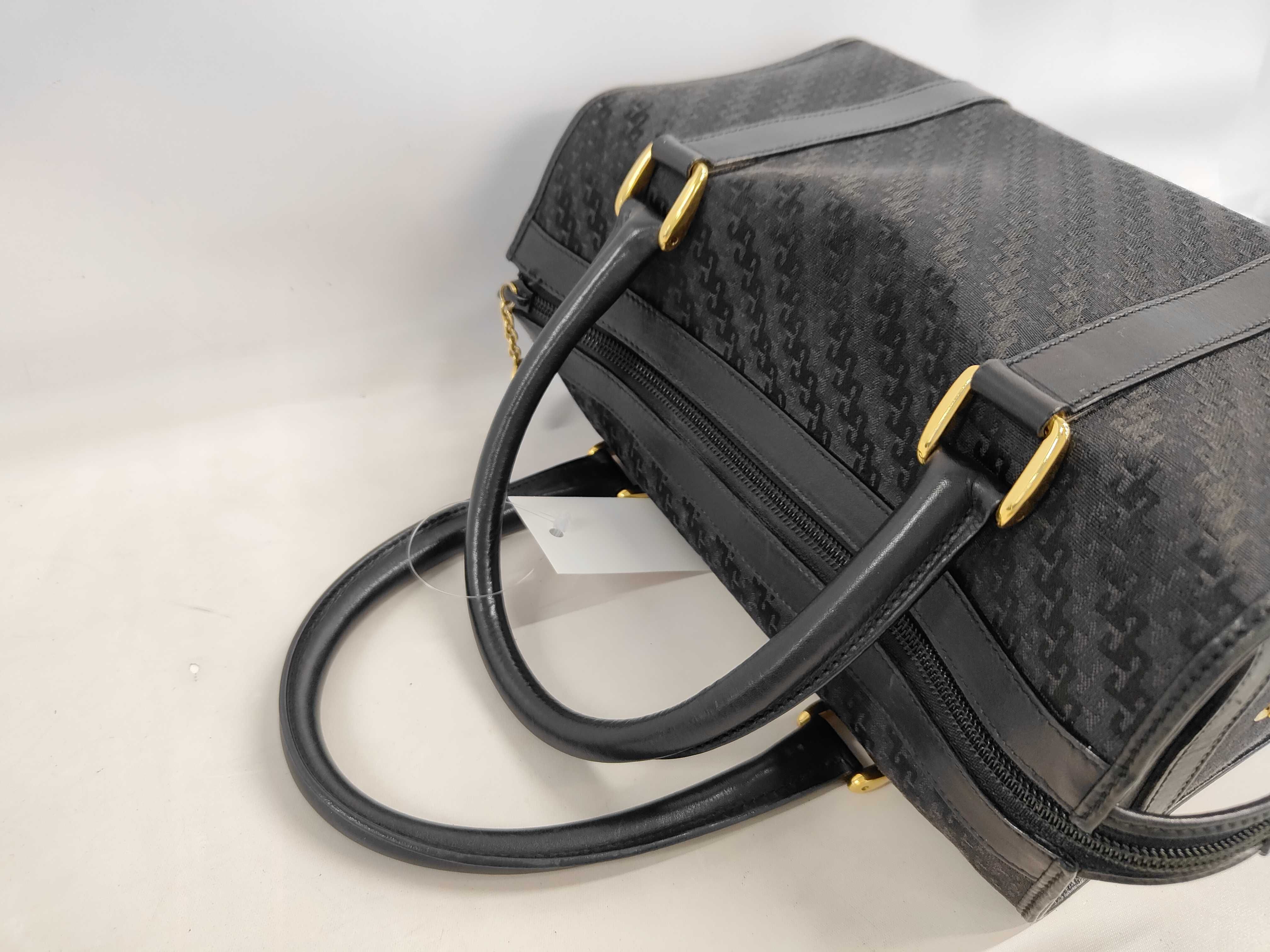 Gherardini Monogram Jacquard Canvas Boston Bag