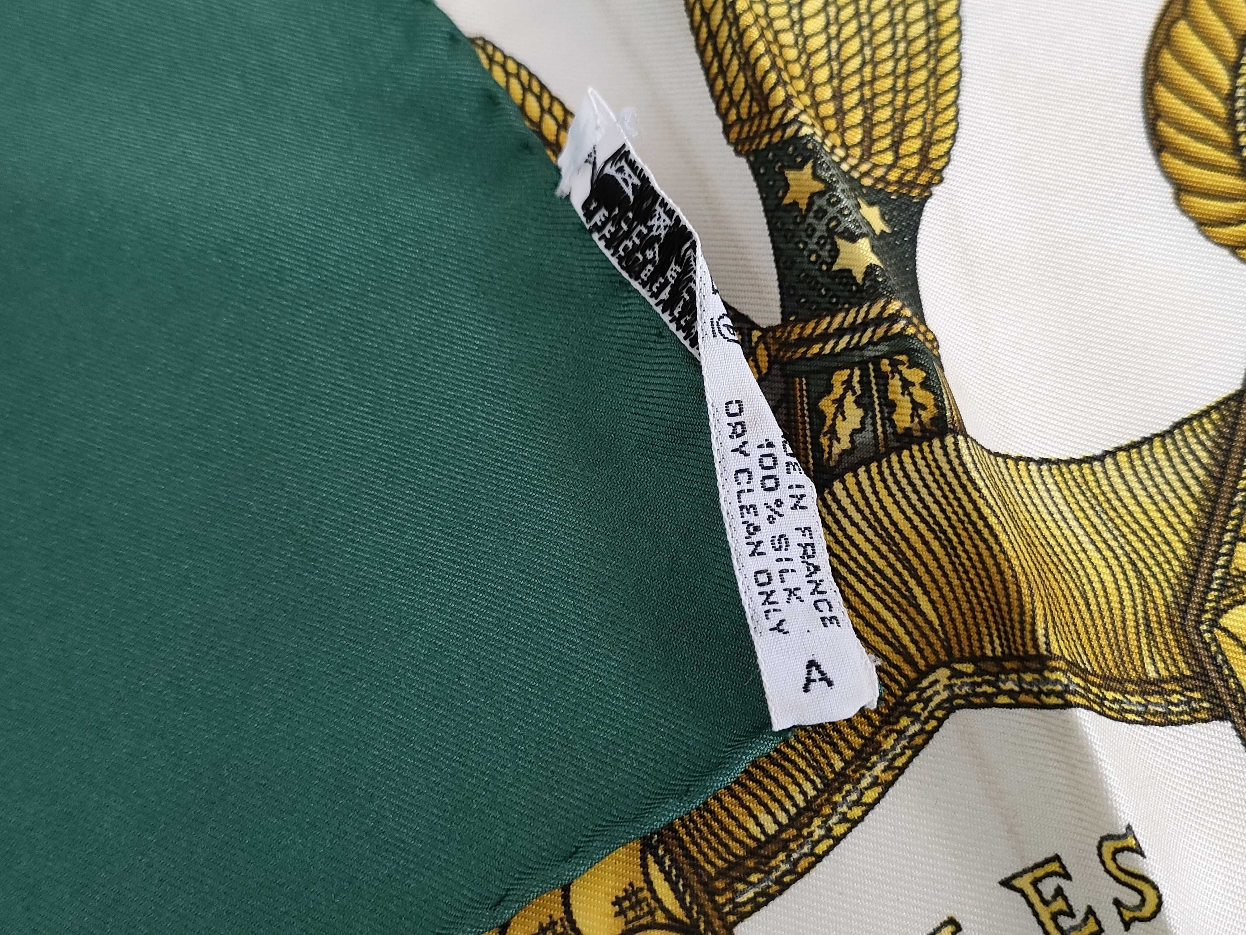 Hermes Joachim Metz Les Tambours Silk Carre 90 Scarf