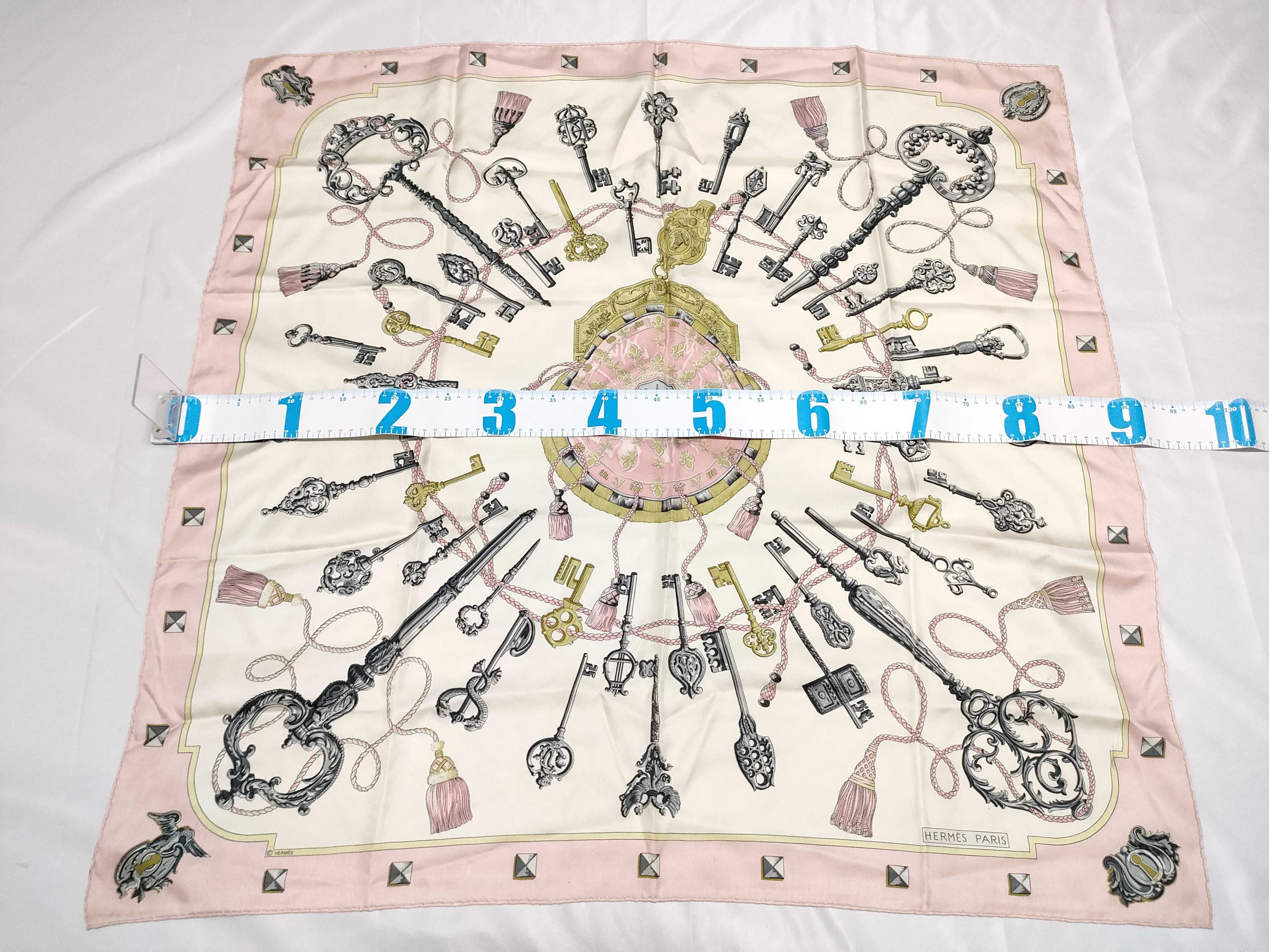 Hermes Les Clefs Silk Scarf by Caty Latham