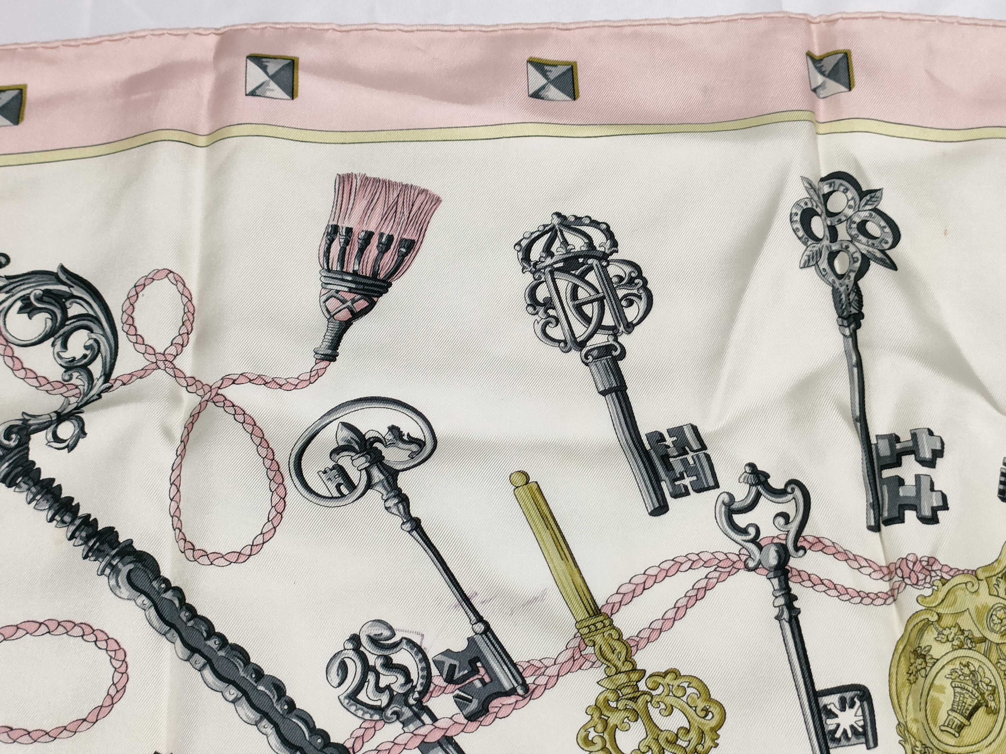 Hermes Les Clefs Silk Scarf by Caty Latham
