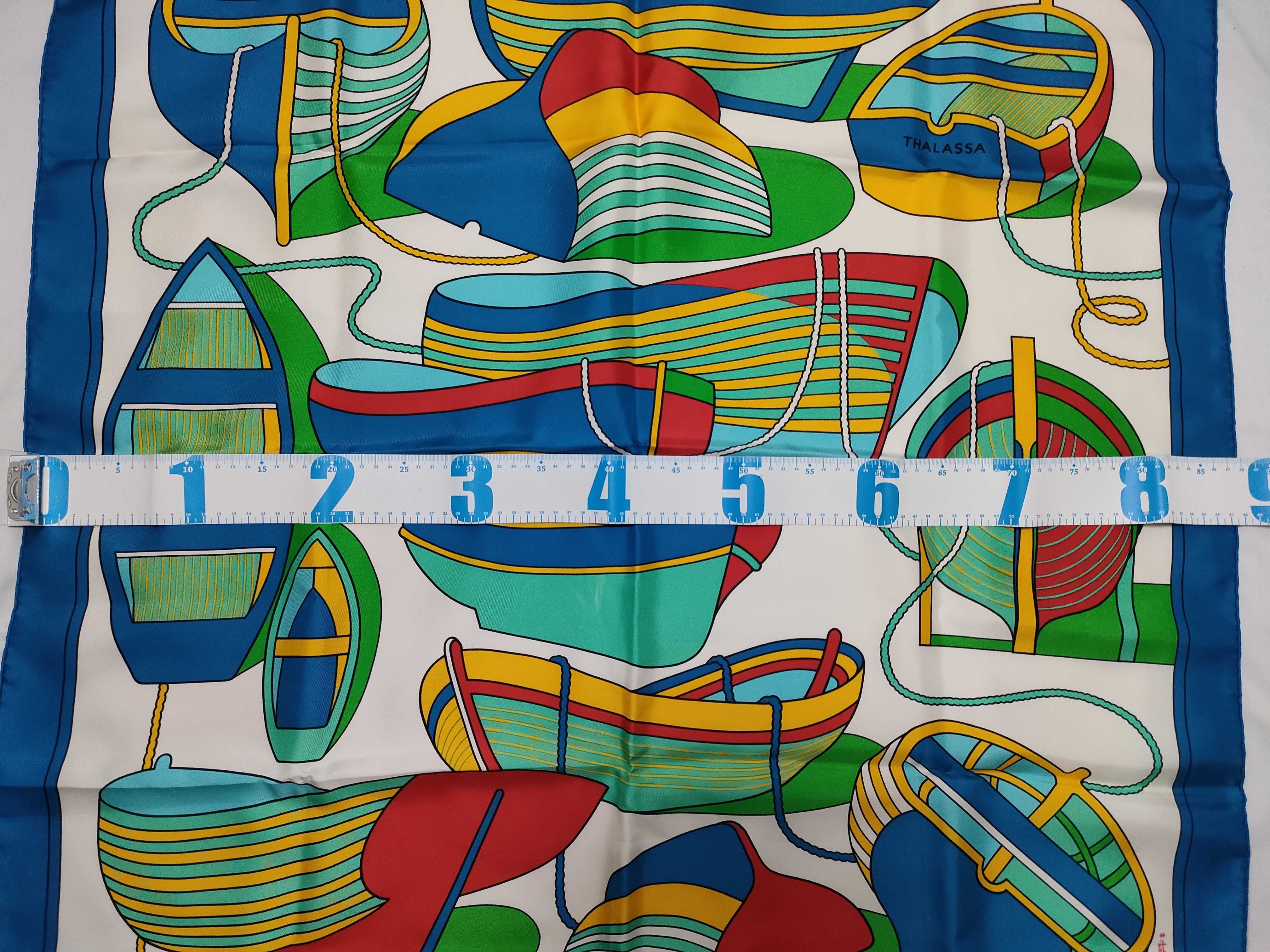 Hermes Paris Silk Scarf Thalassa Pattern by Pierre Peron