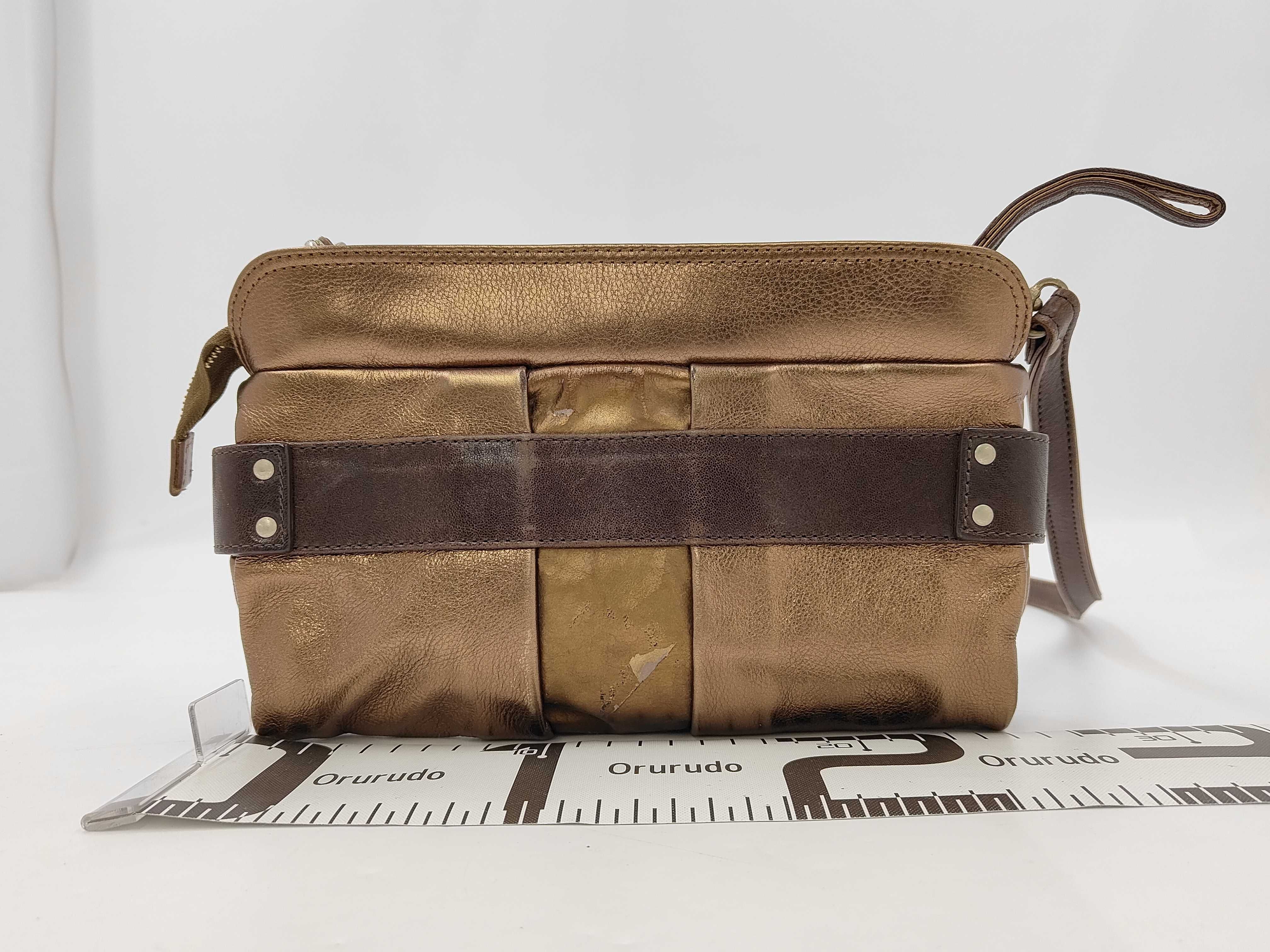 See by Chloe Metallic Bronze Leather Shoulder Bag with Retail Hangtag