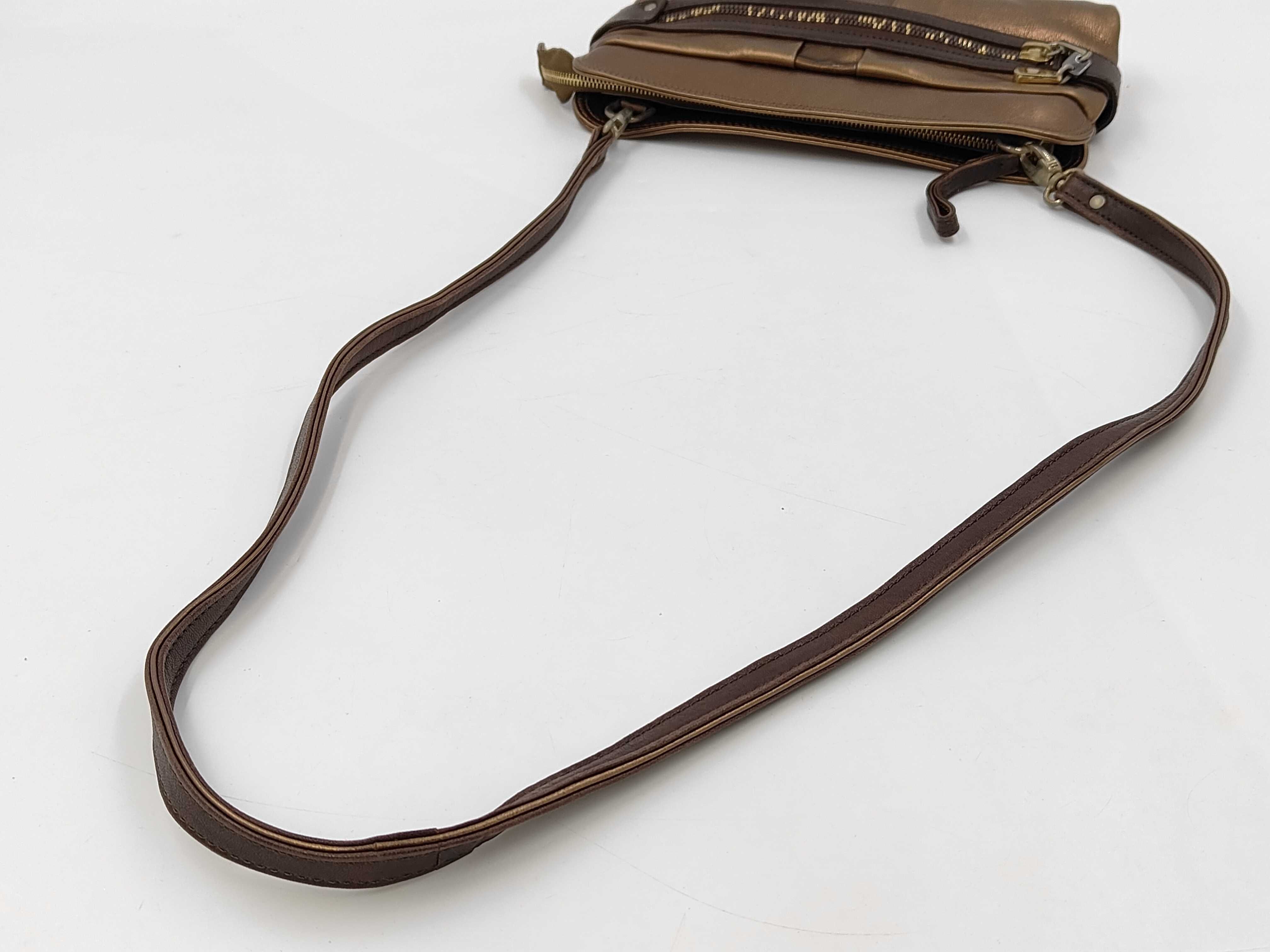See by Chloe Metallic Bronze Leather Shoulder Bag with Retail Hangtag