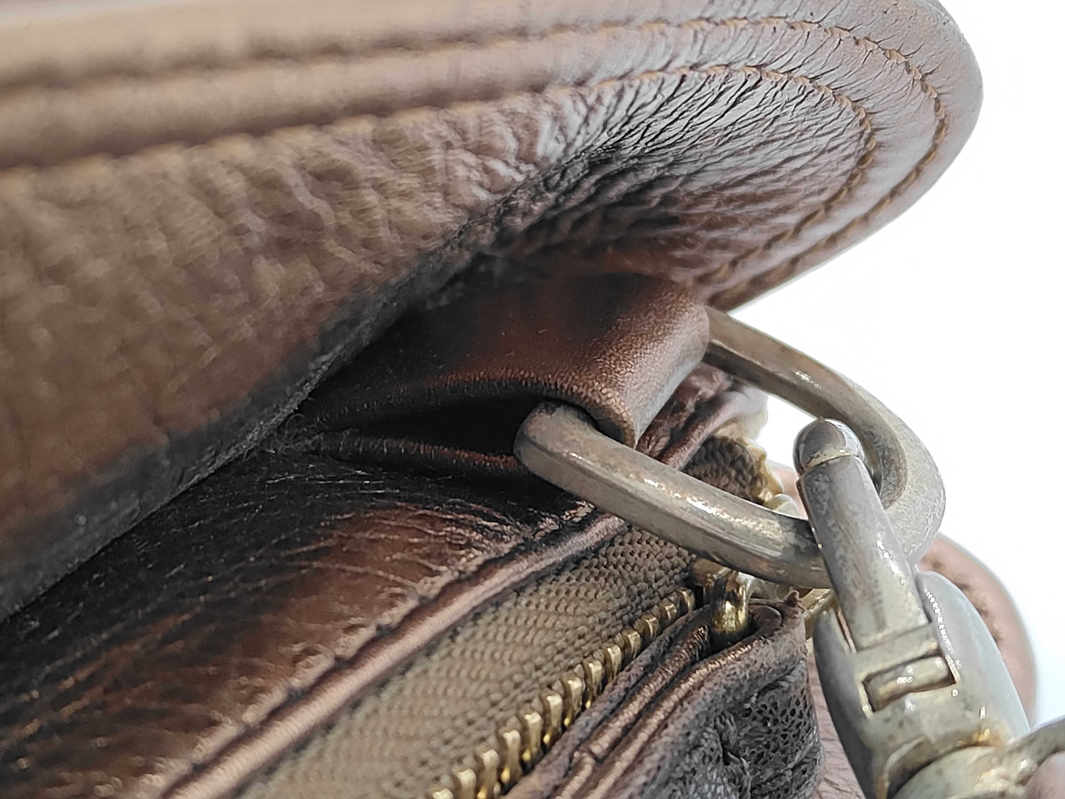 See by Chloe Metallic Bronze Leather Shoulder Bag with Retail Hangtag