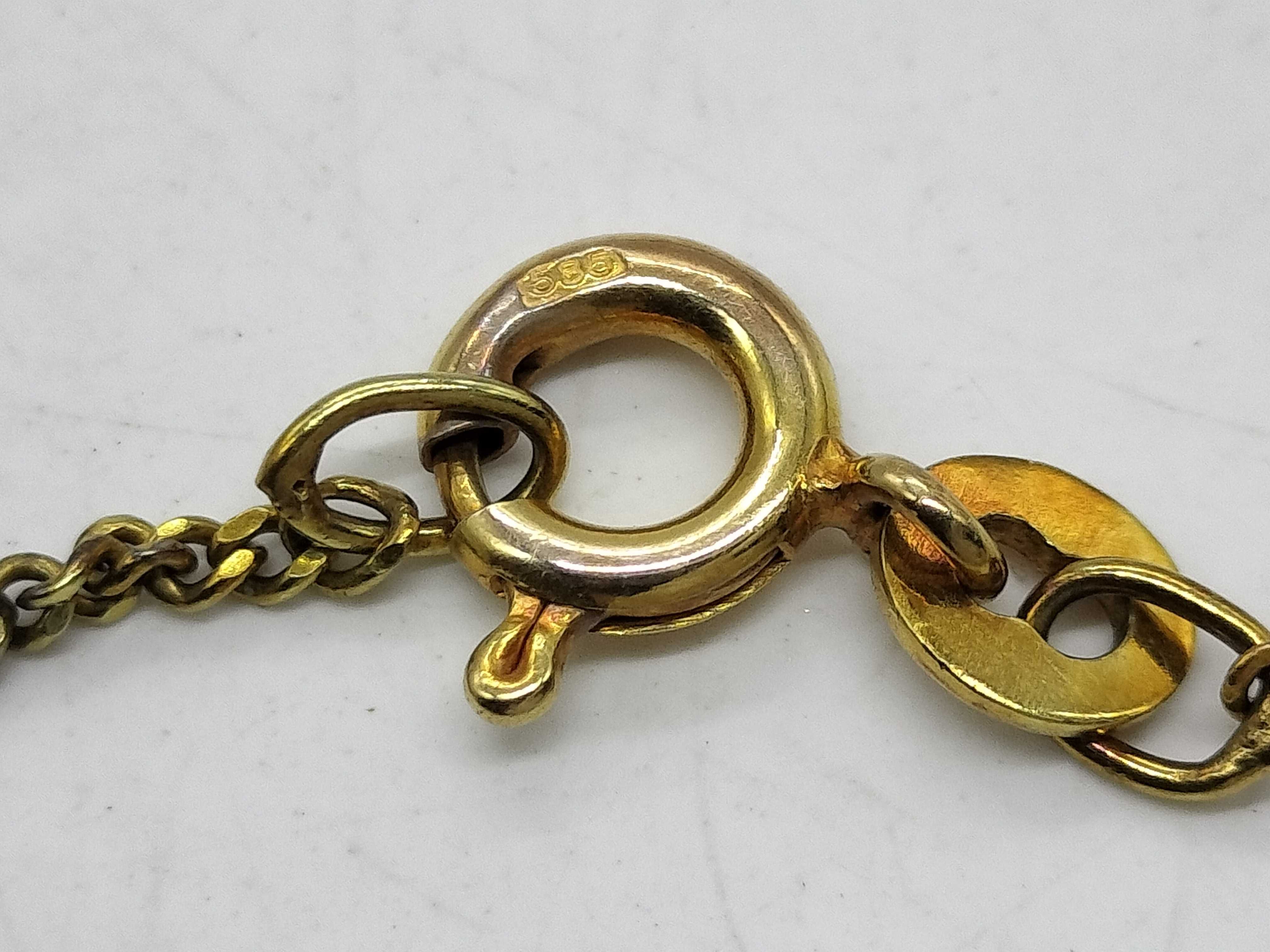 Unoaerre Italian 14K Yellow and White Gold Station Bracelet