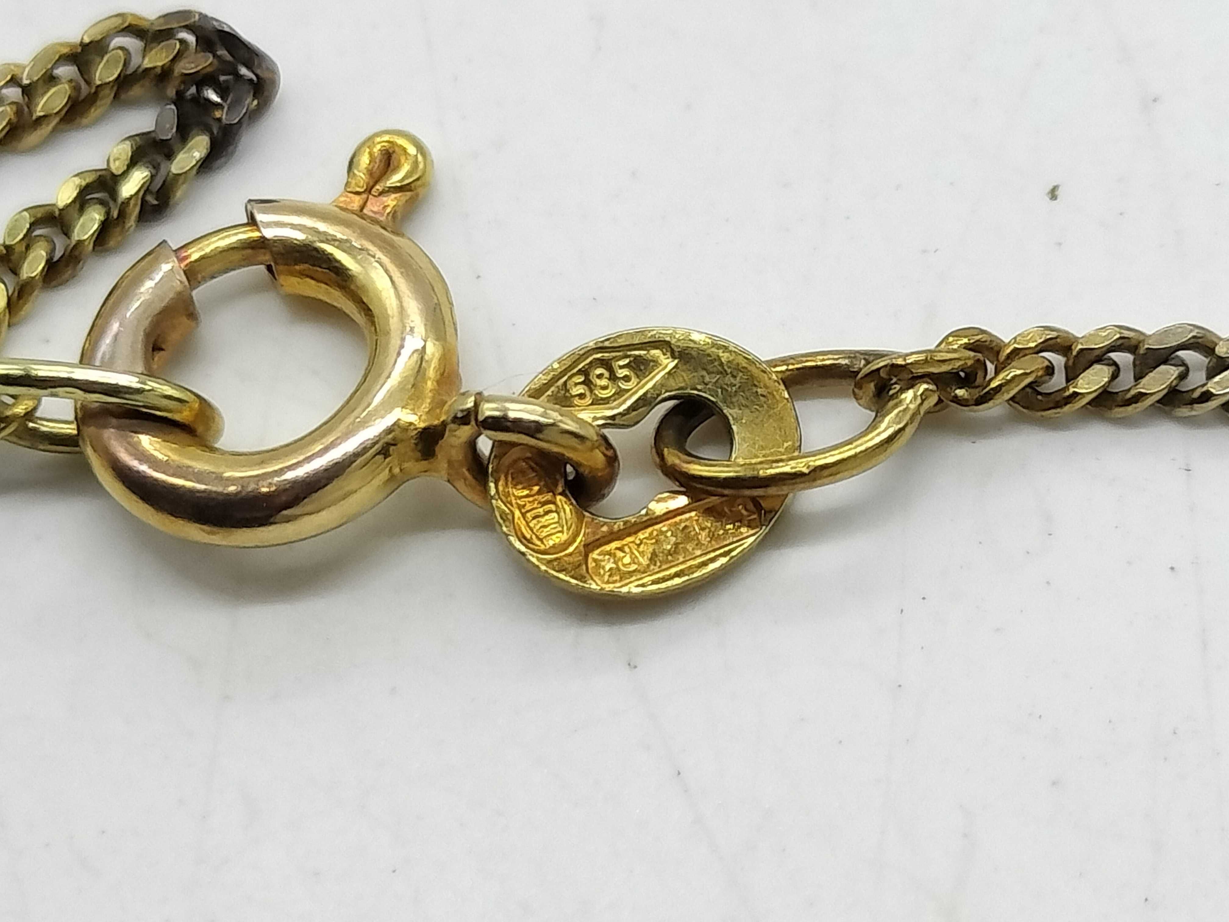 Unoaerre Italian 14K Yellow and White Gold Station Bracelet