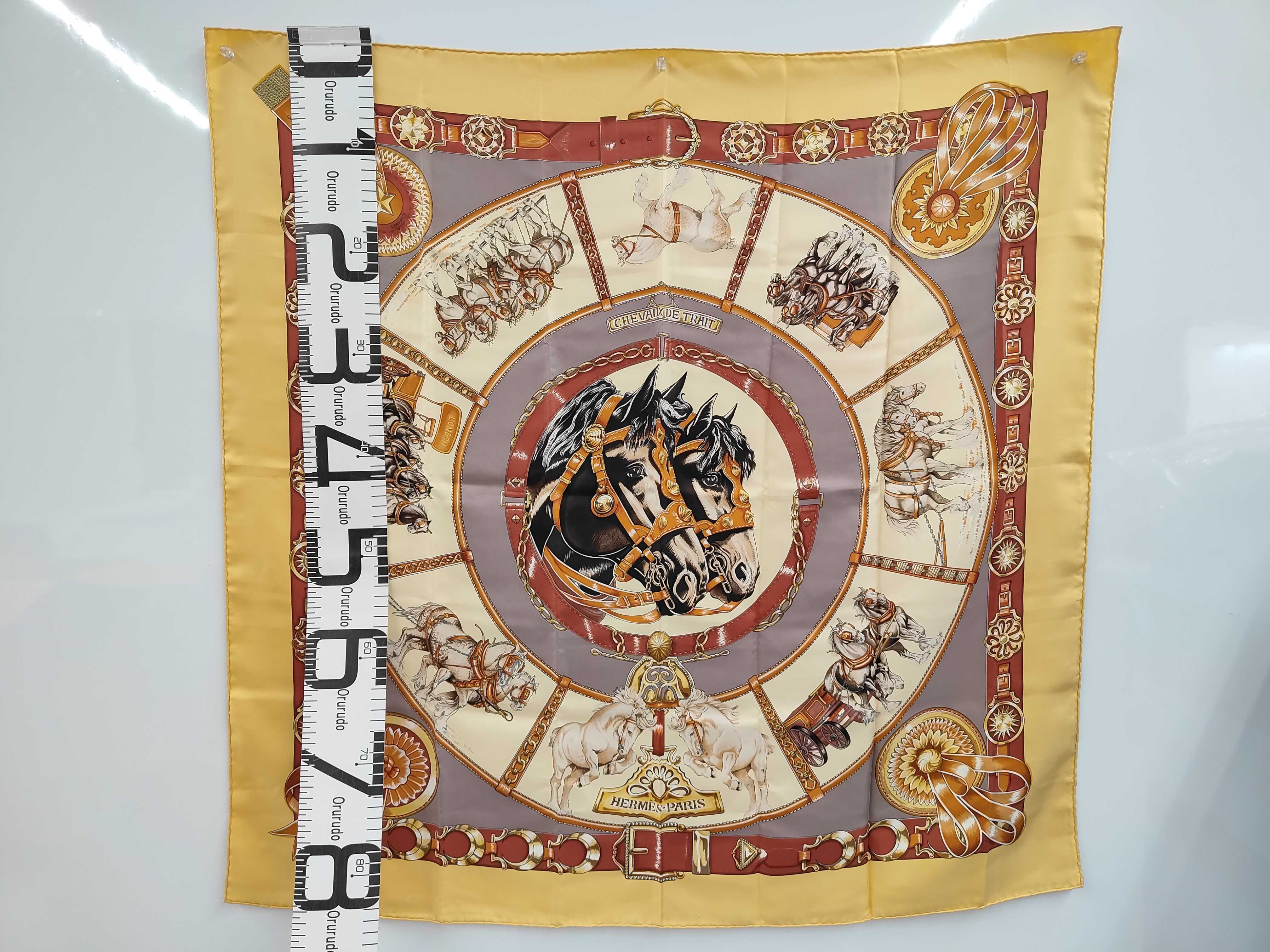 Hermes Paris Chevaux de Trait Silk Scarf