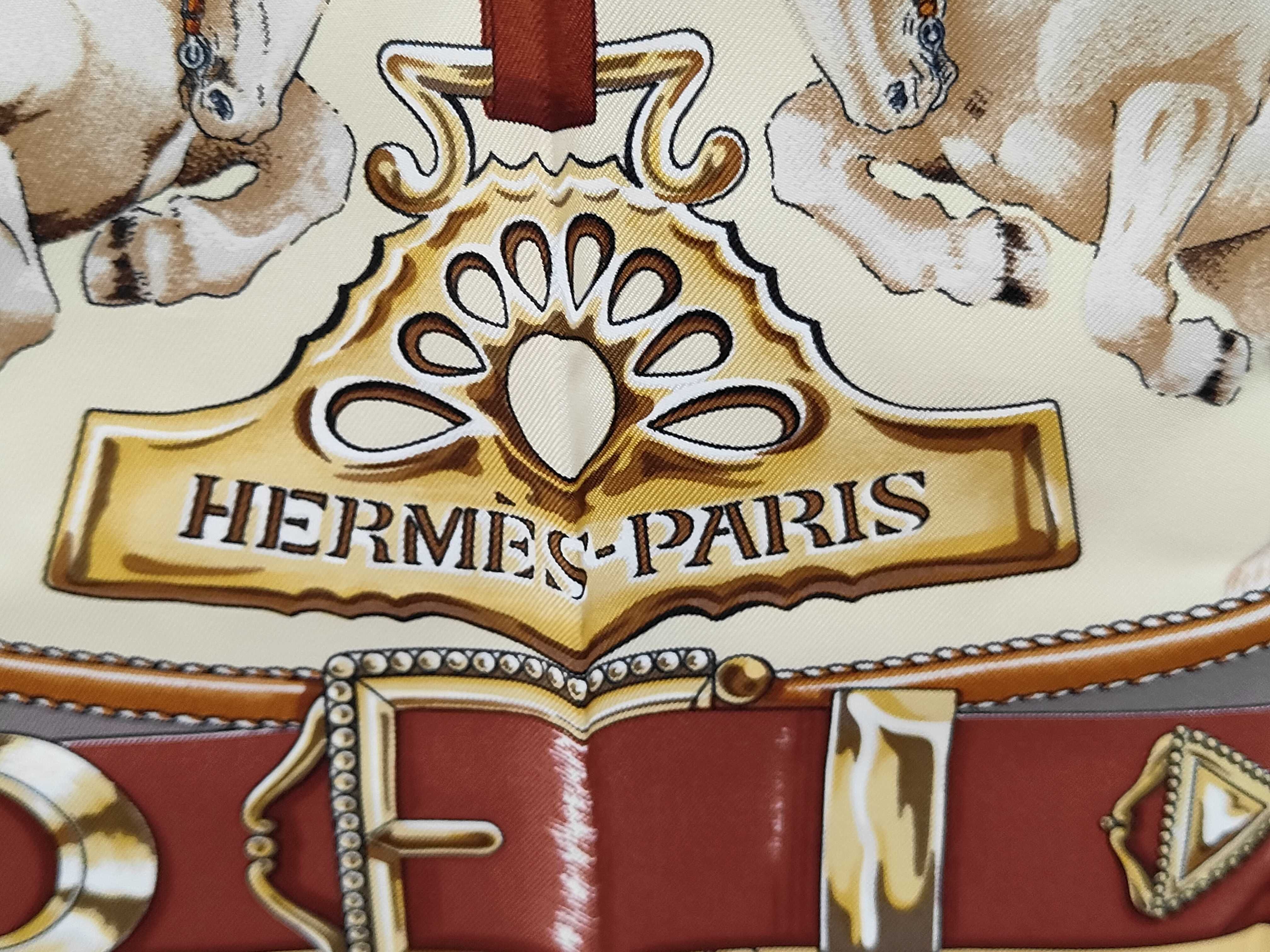 Hermes Paris Chevaux de Trait Silk Scarf