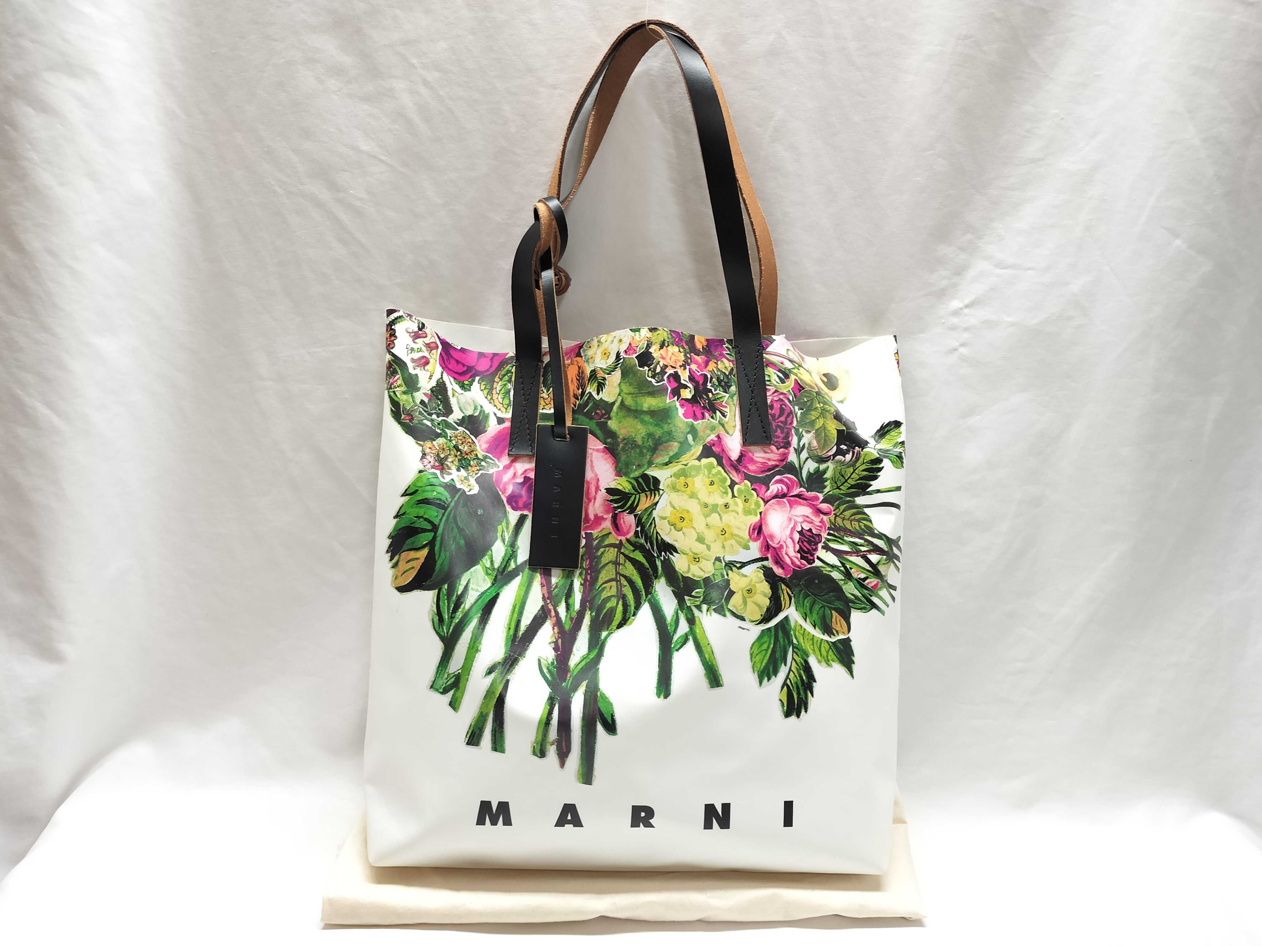 Marni Tribeca Floral Print PVC Shopper Tote Bag