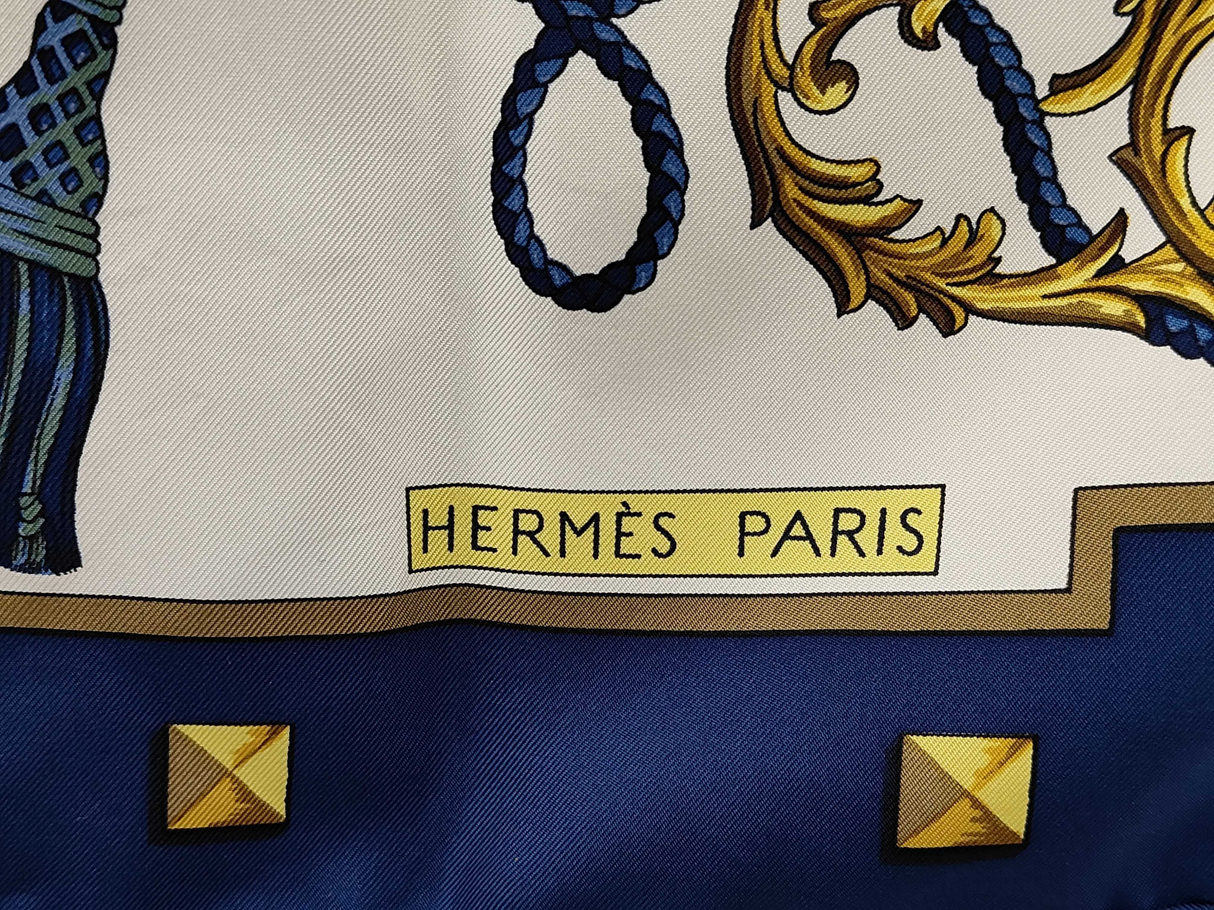 Hermes Silk Carre 90 Scarf in Les Clefs Pattern