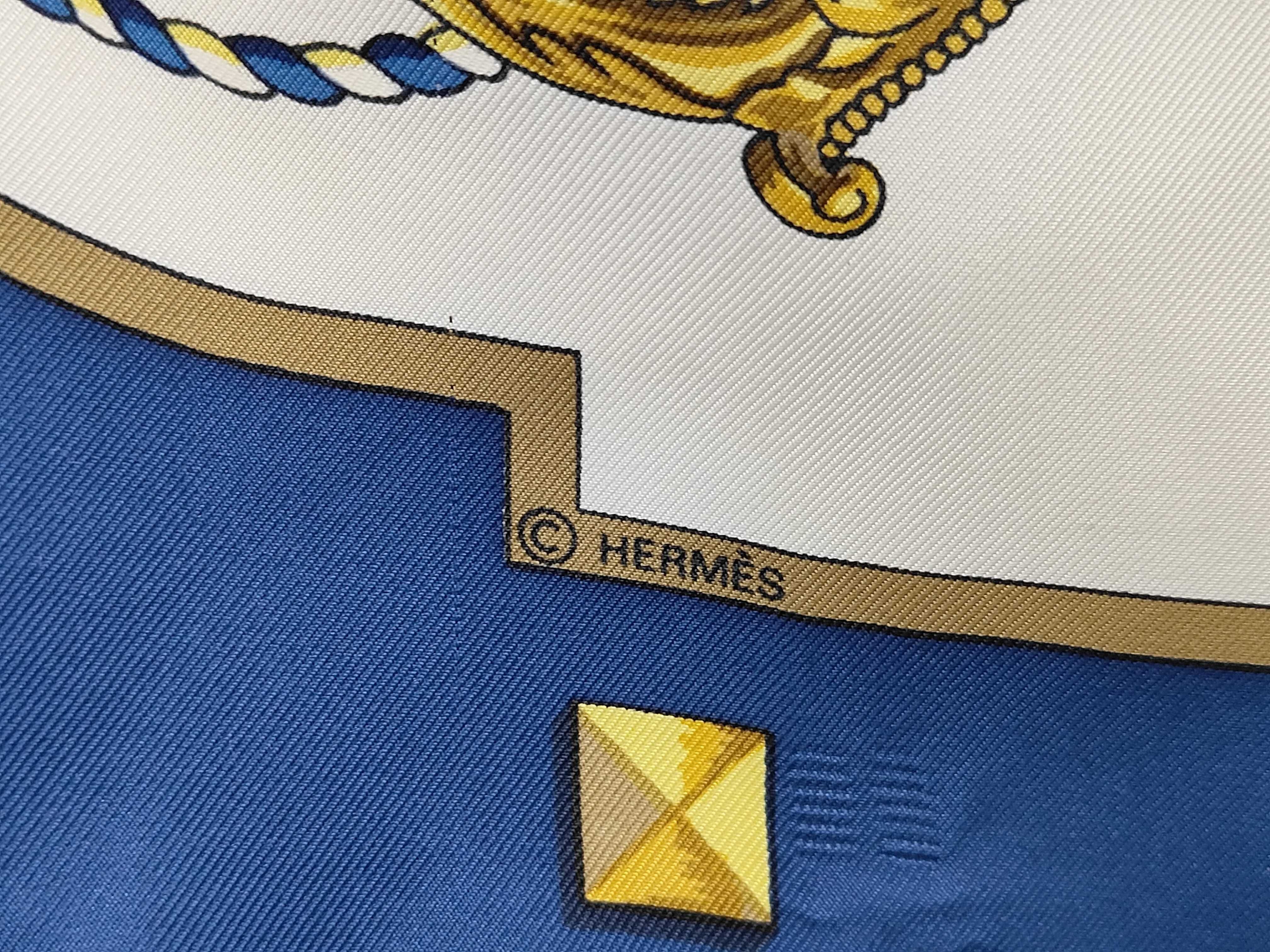 Hermes Silk Carre 90 Scarf in Les Clefs Pattern