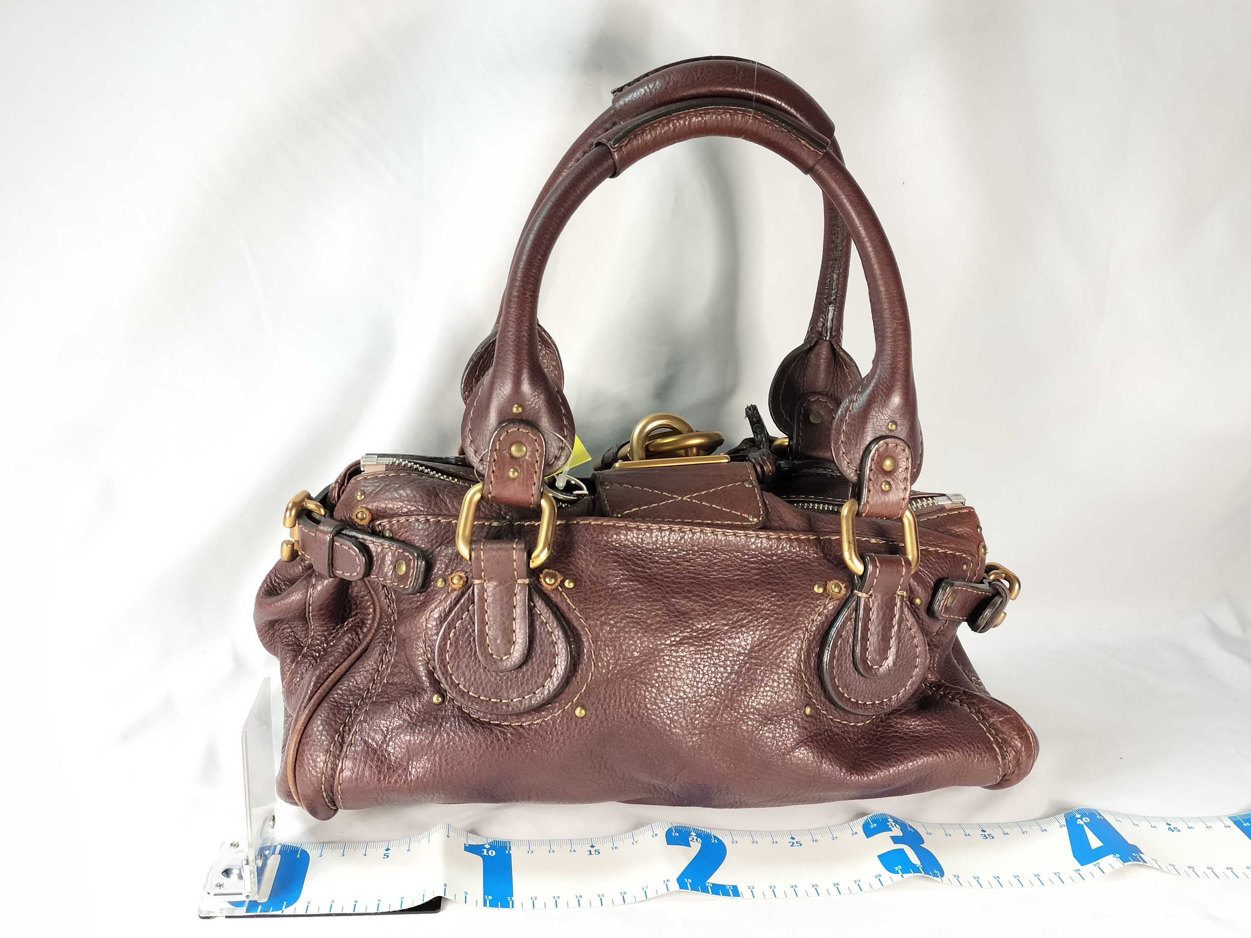 Chloe Paddington Grained Leather Satchel Bag