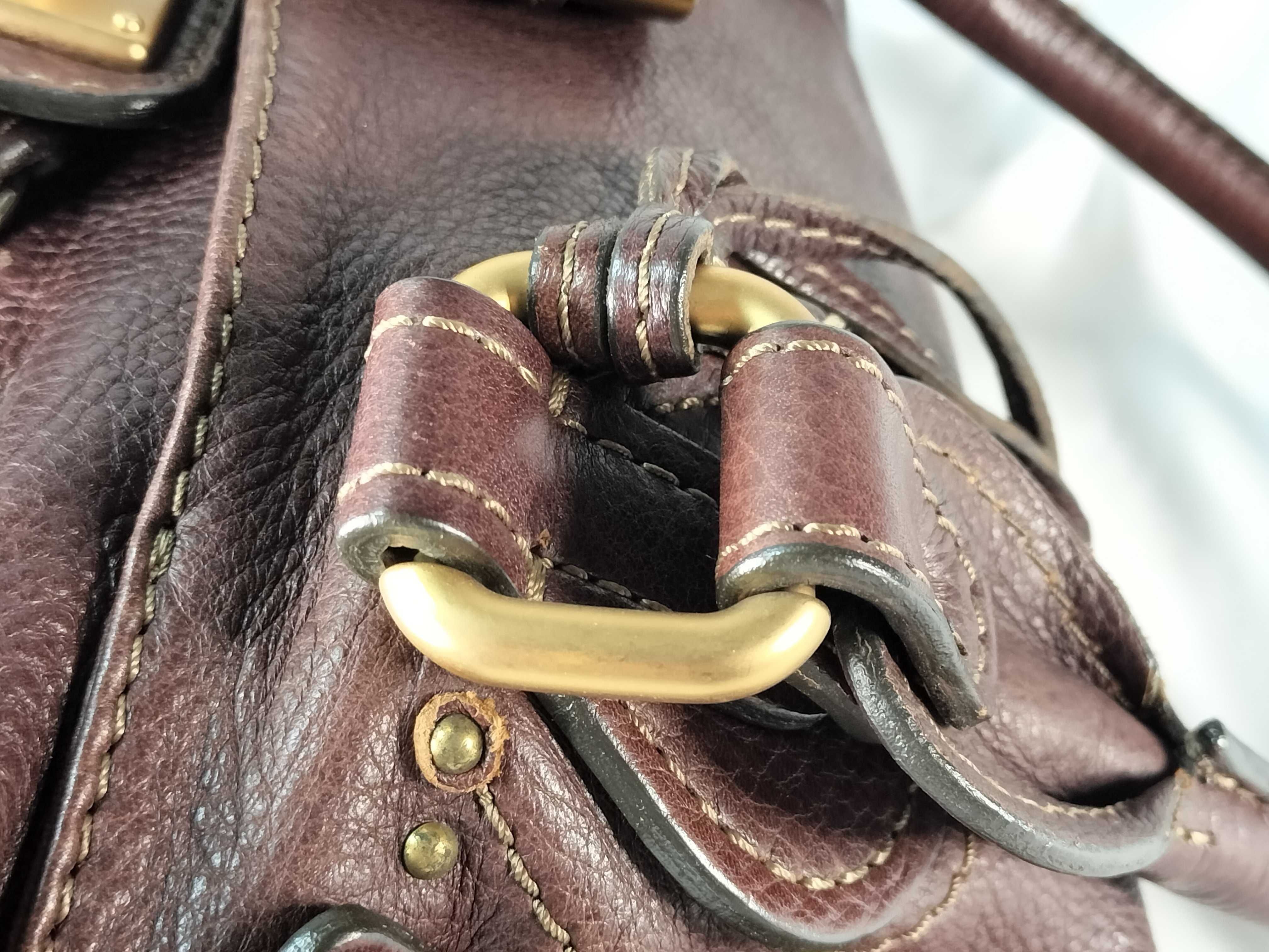 Chloe Paddington Grained Leather Satchel Bag