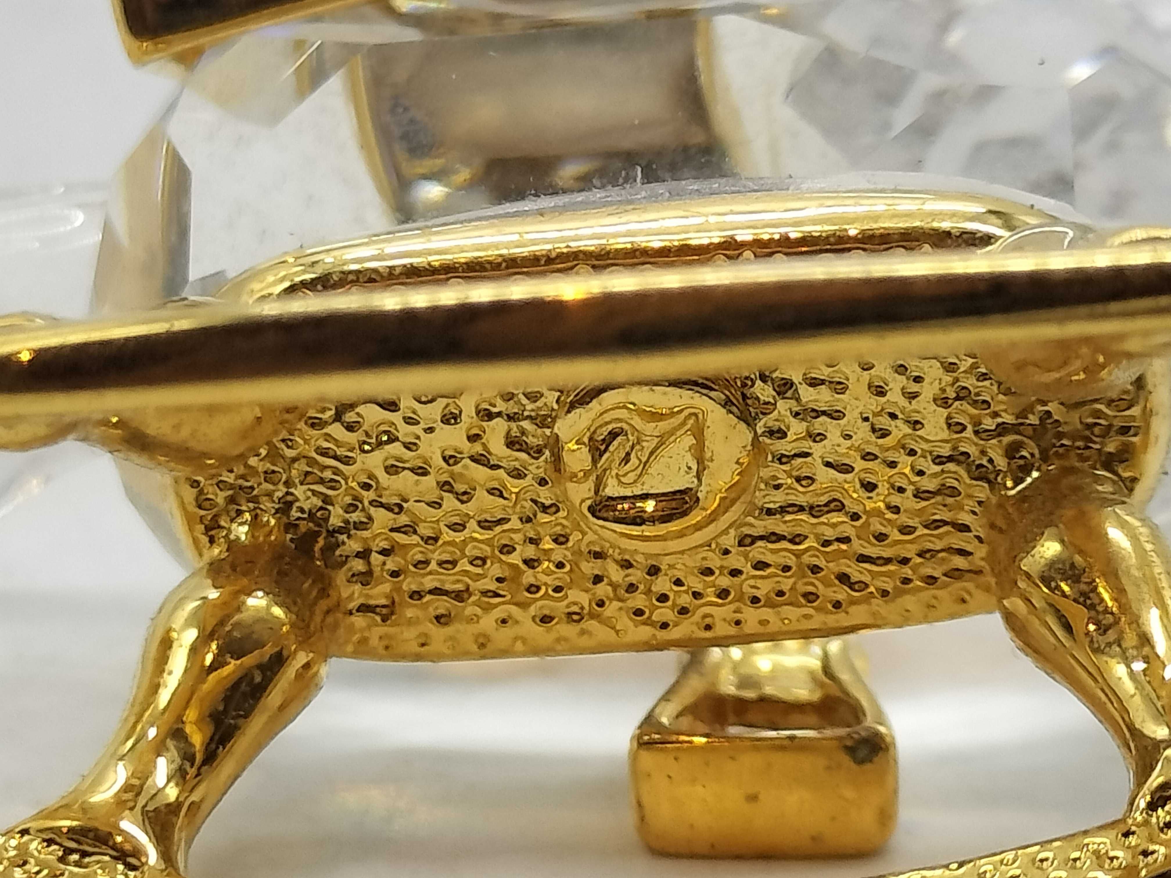 Swarovski Crystal Memories Gold-Plated and Crystal Rocking Horse Figurine