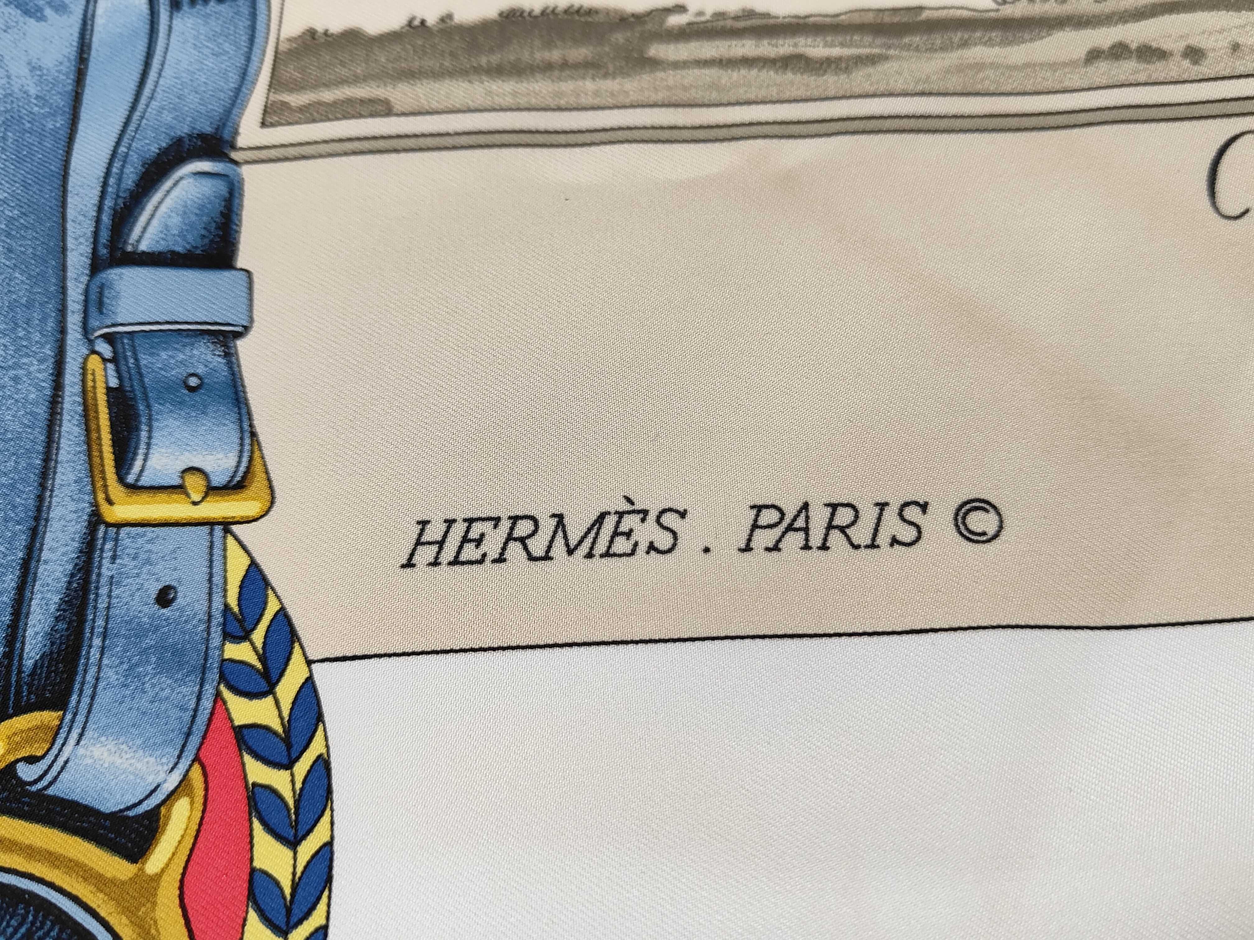 Hermes Carrick Pompe Silk Scarf by Philippe Ledoux