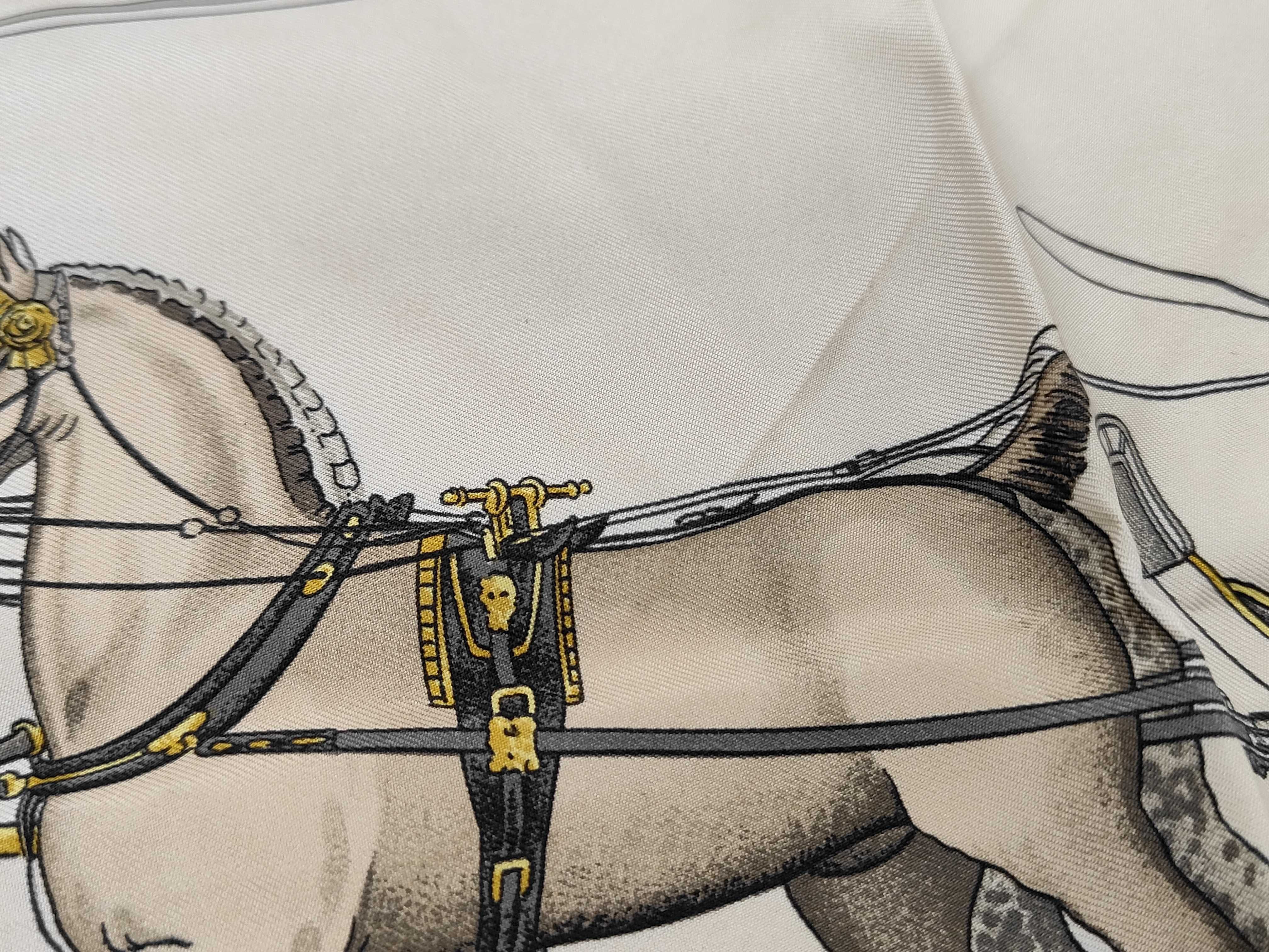 Hermes Carrick Pompe Silk Scarf by Philippe Ledoux