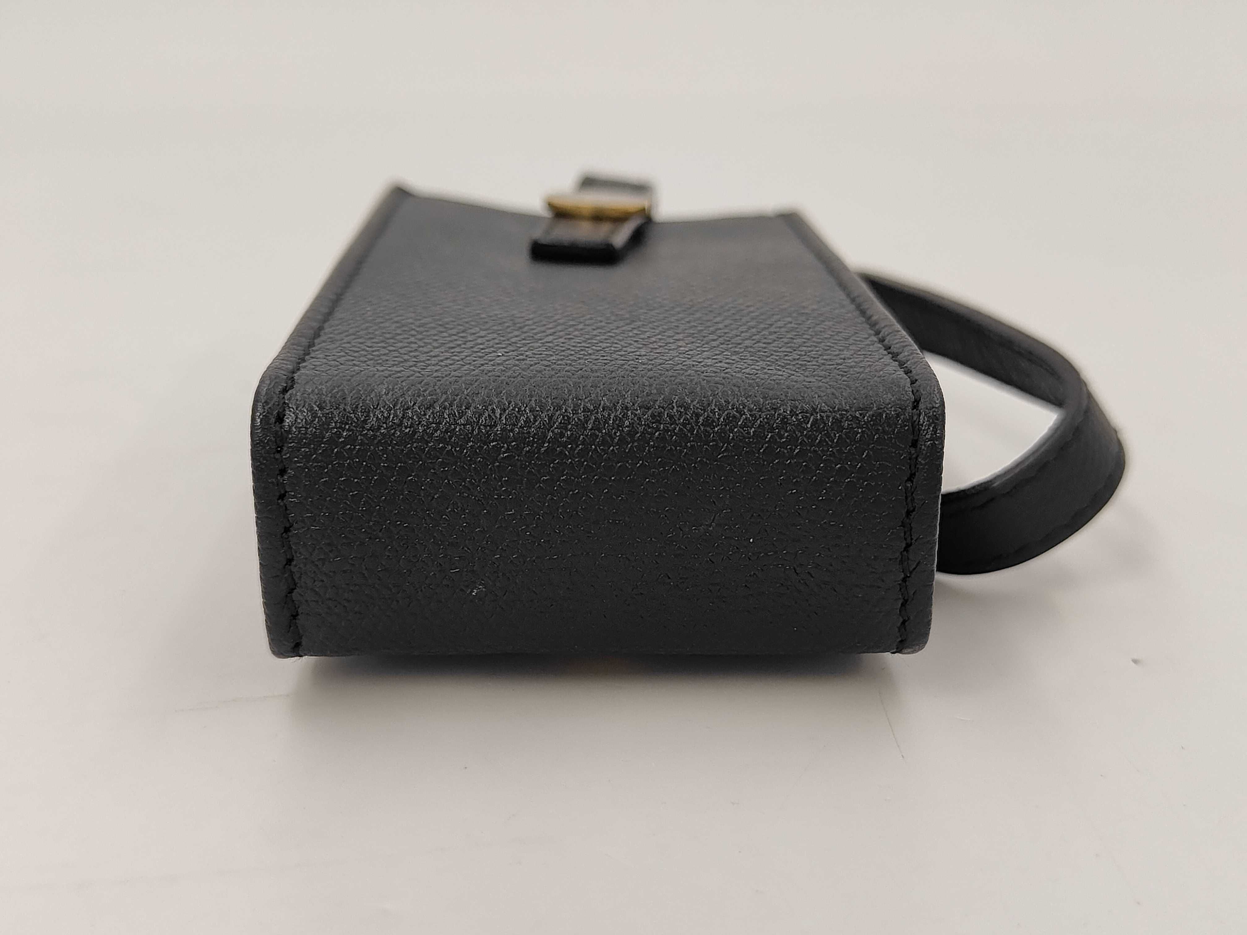 Chanel Black Caviar Leather Coco Button Cigarette Case with Wristlet