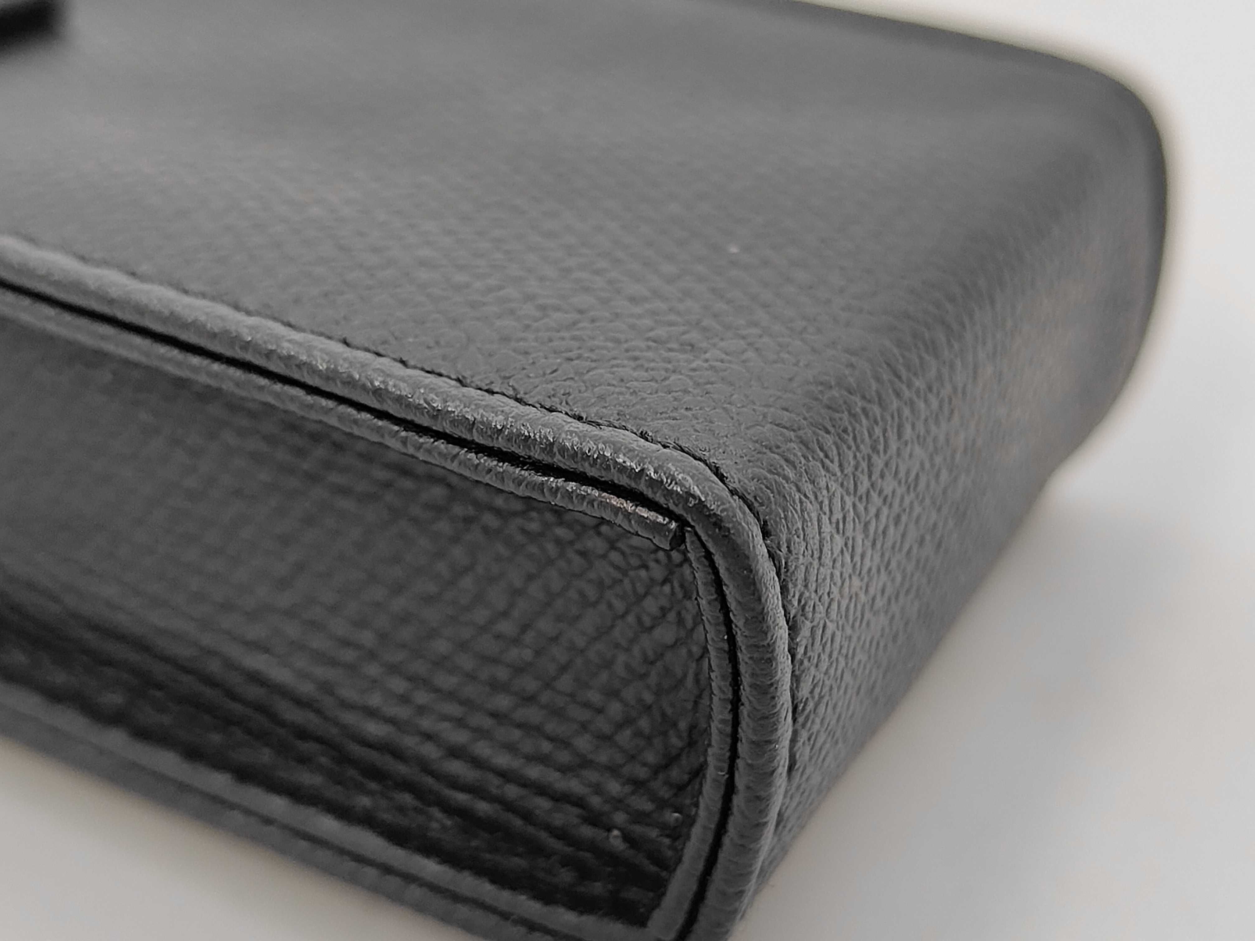 Chanel Black Caviar Leather Coco Button Cigarette Case with Wristlet