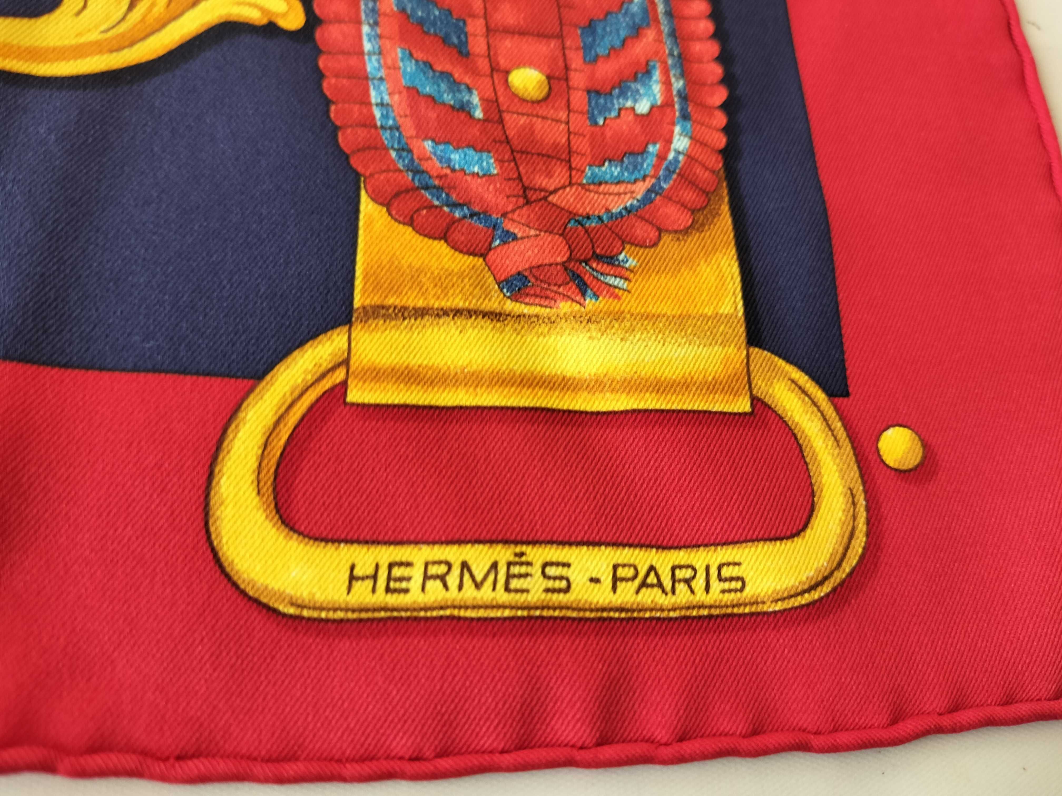Hermes Boucles et Galons du Tsar Silk Carre 70 Scarf with Box