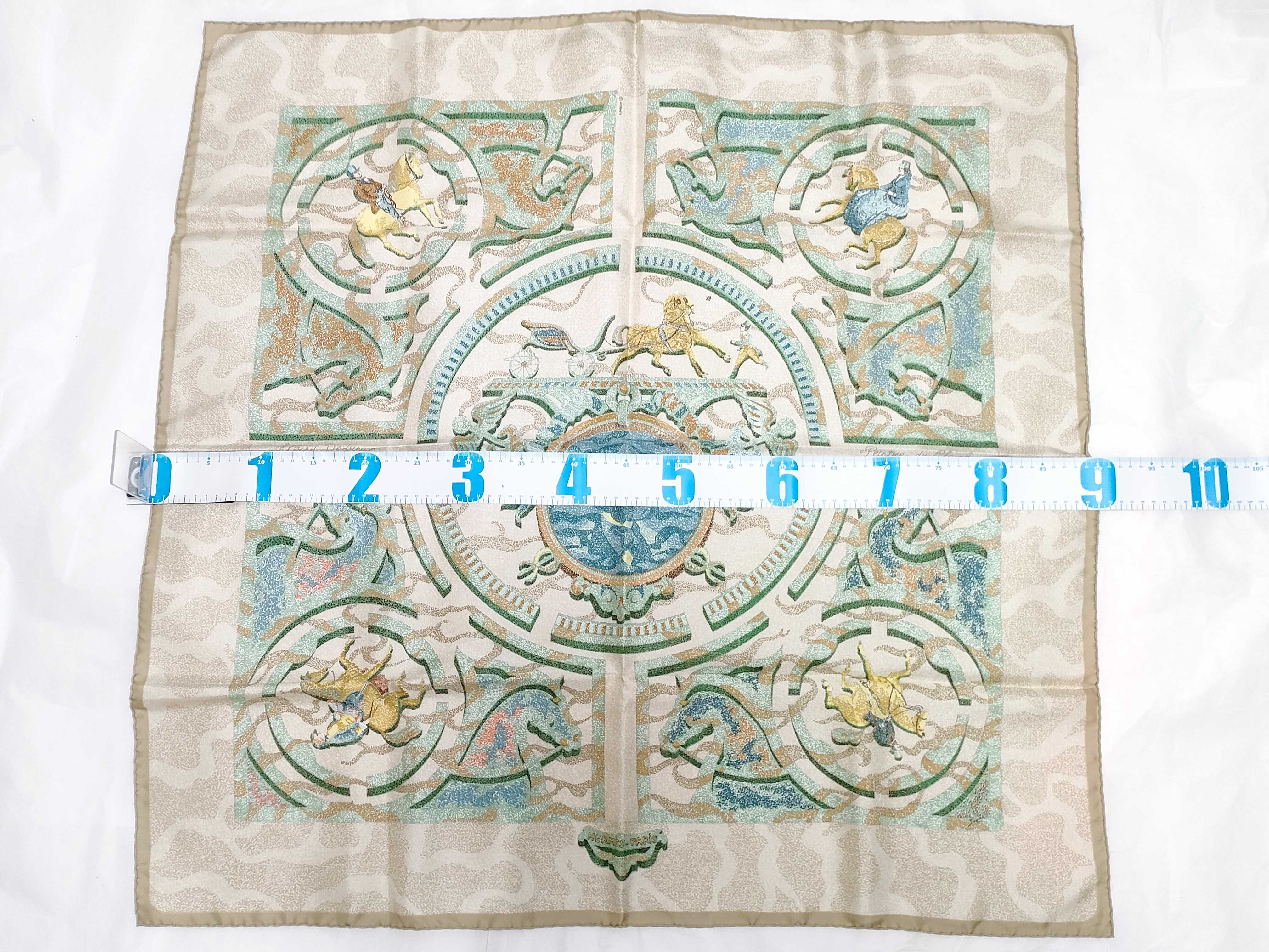 Hermes Peintre du Cheval Silk Scarf Designed by Alfred de Dreux