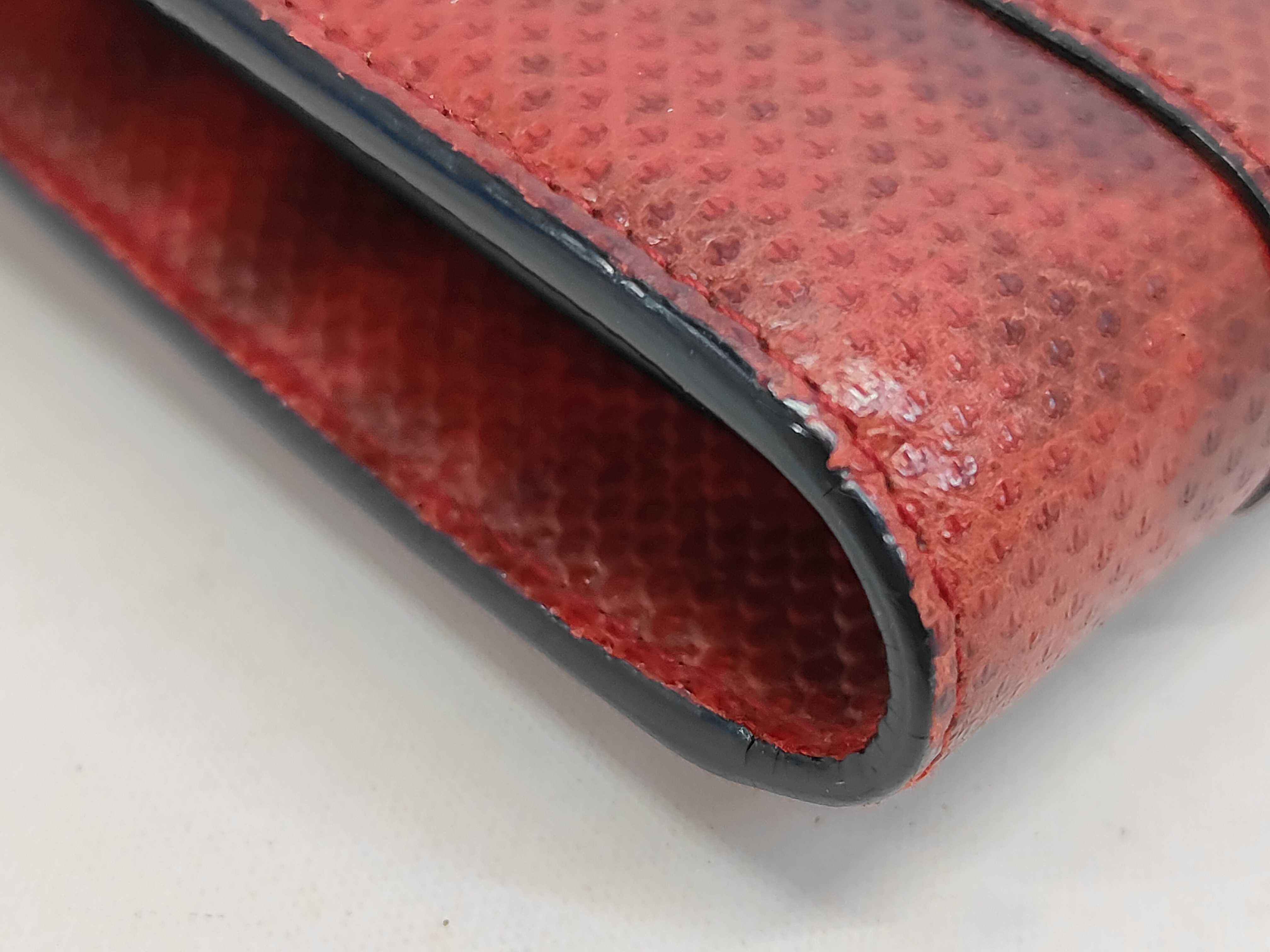 Bulgari Serpenti Forever Red Karung Skin Zip Around Wallet
