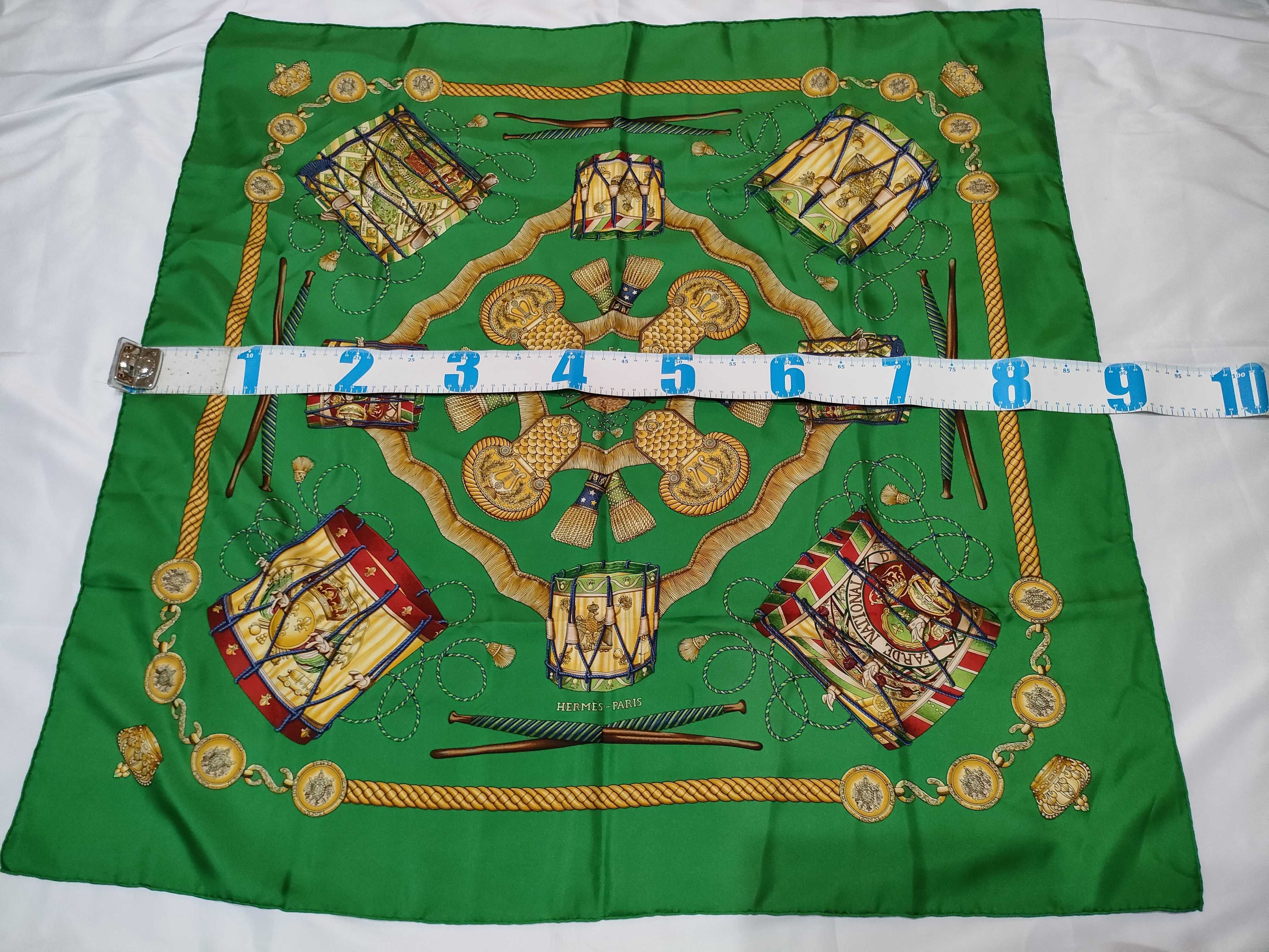 Hermes Les Tambours 90cm Silk Scarf
