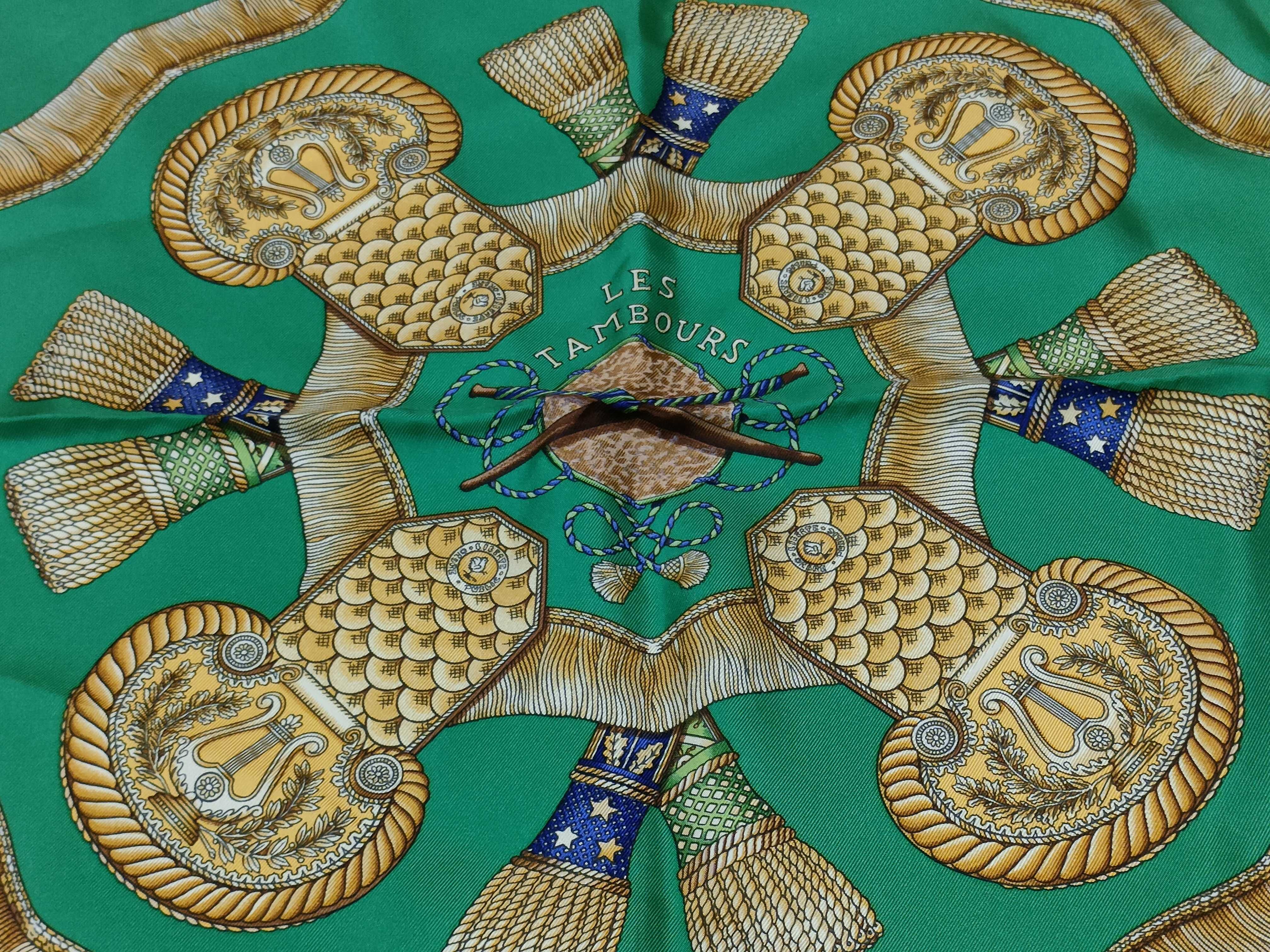 Hermes Les Tambours 90cm Silk Scarf