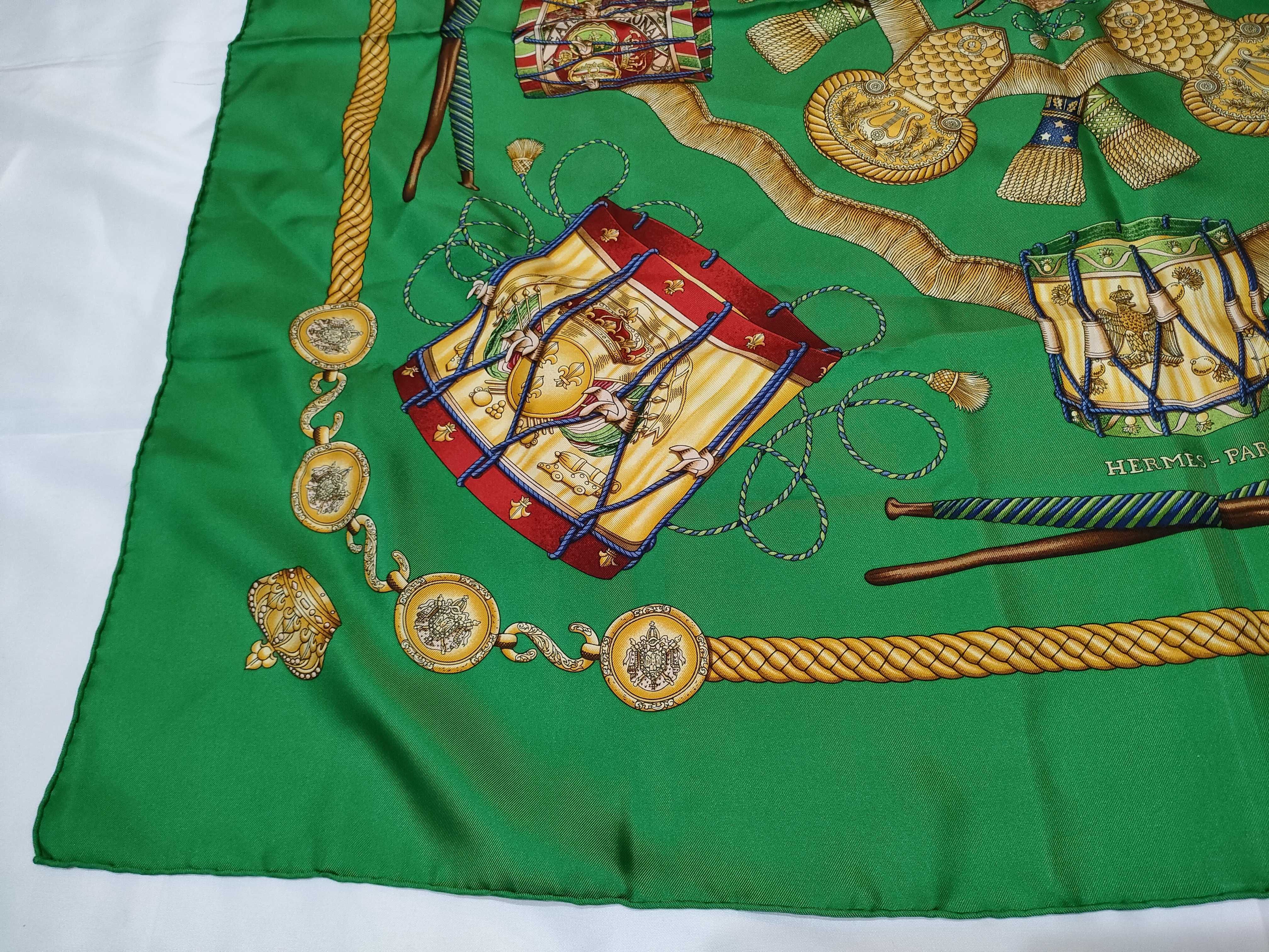 Hermes Les Tambours 90cm Silk Scarf