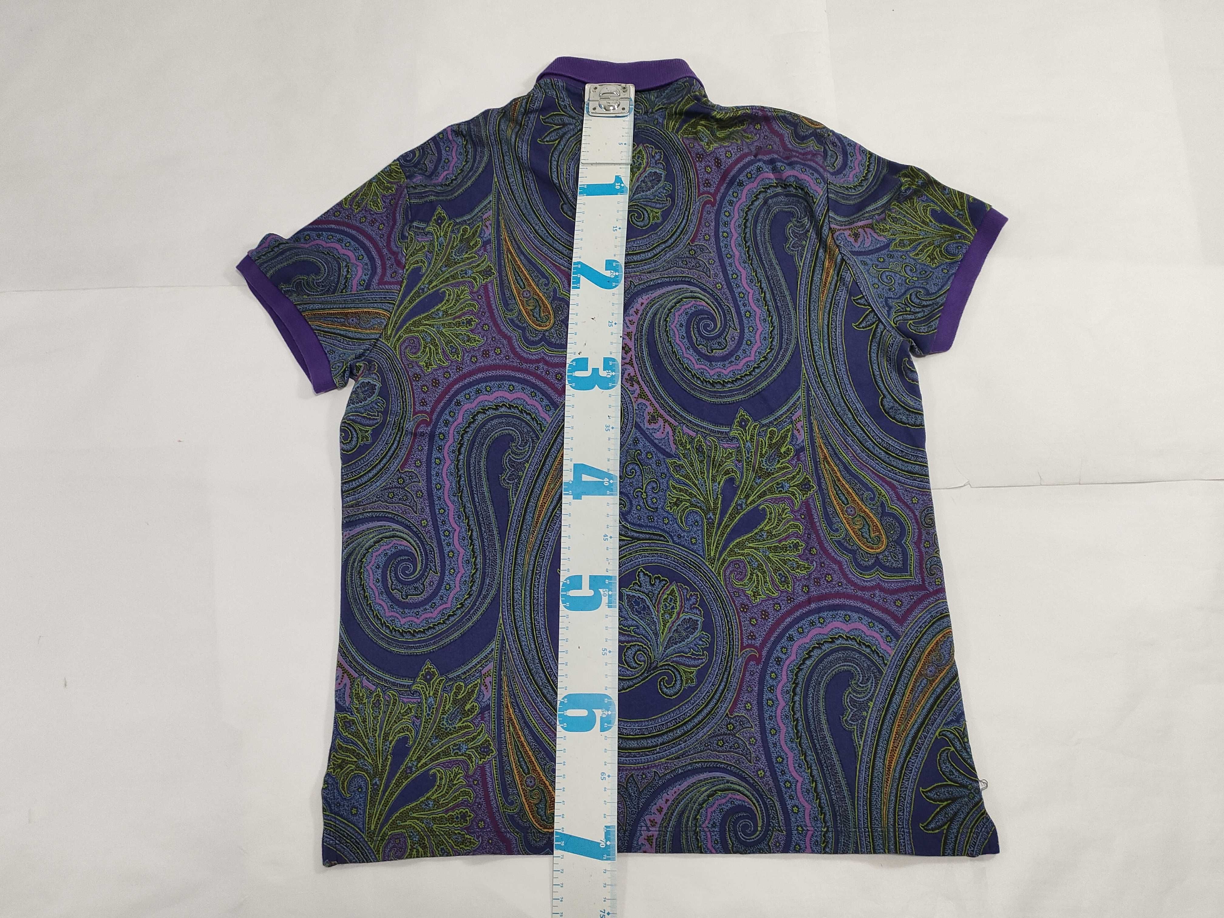Etro Men's Large Paisley Print Cotton Polo Shirt