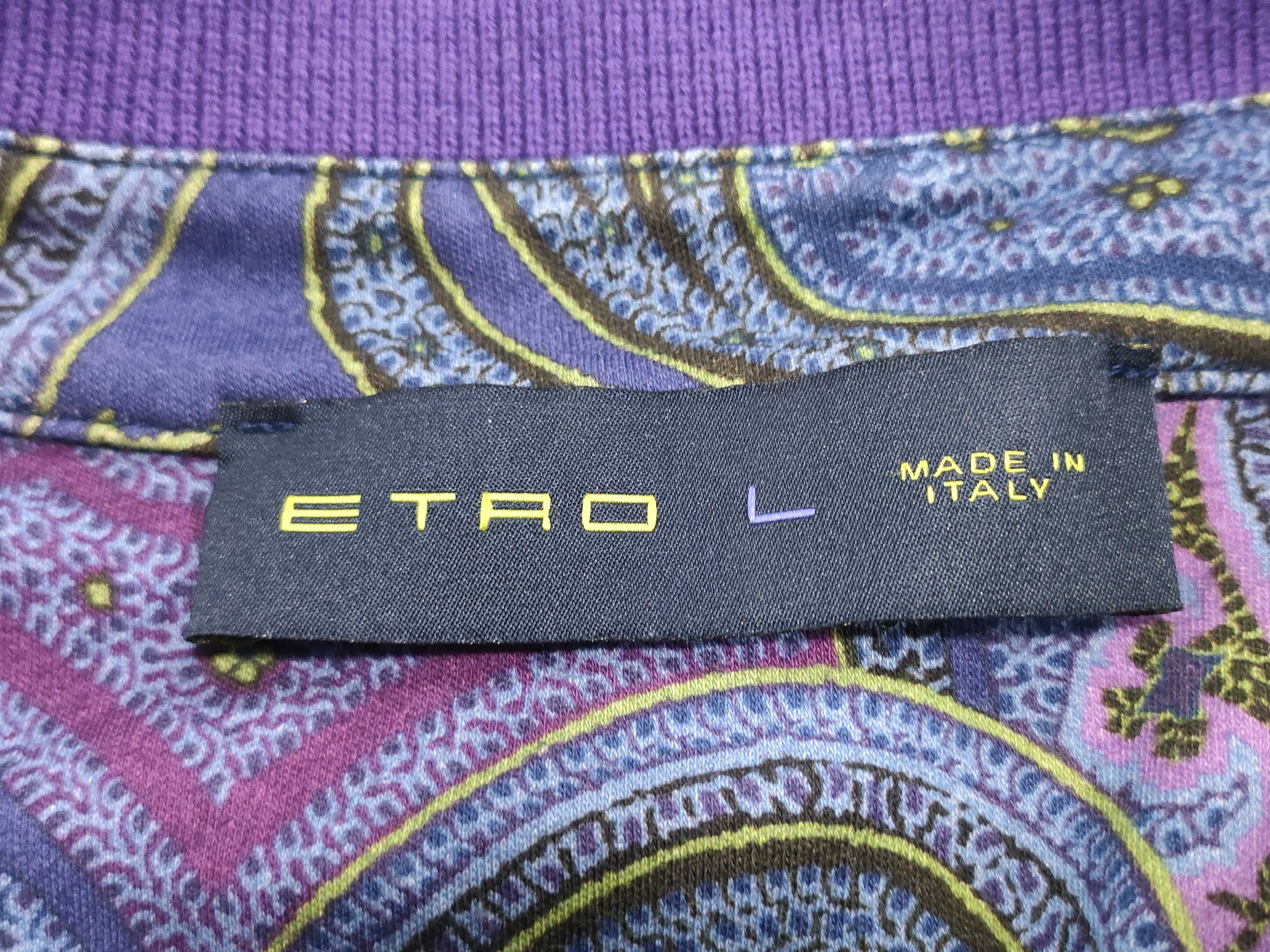 Etro Men's Large Paisley Print Cotton Polo Shirt