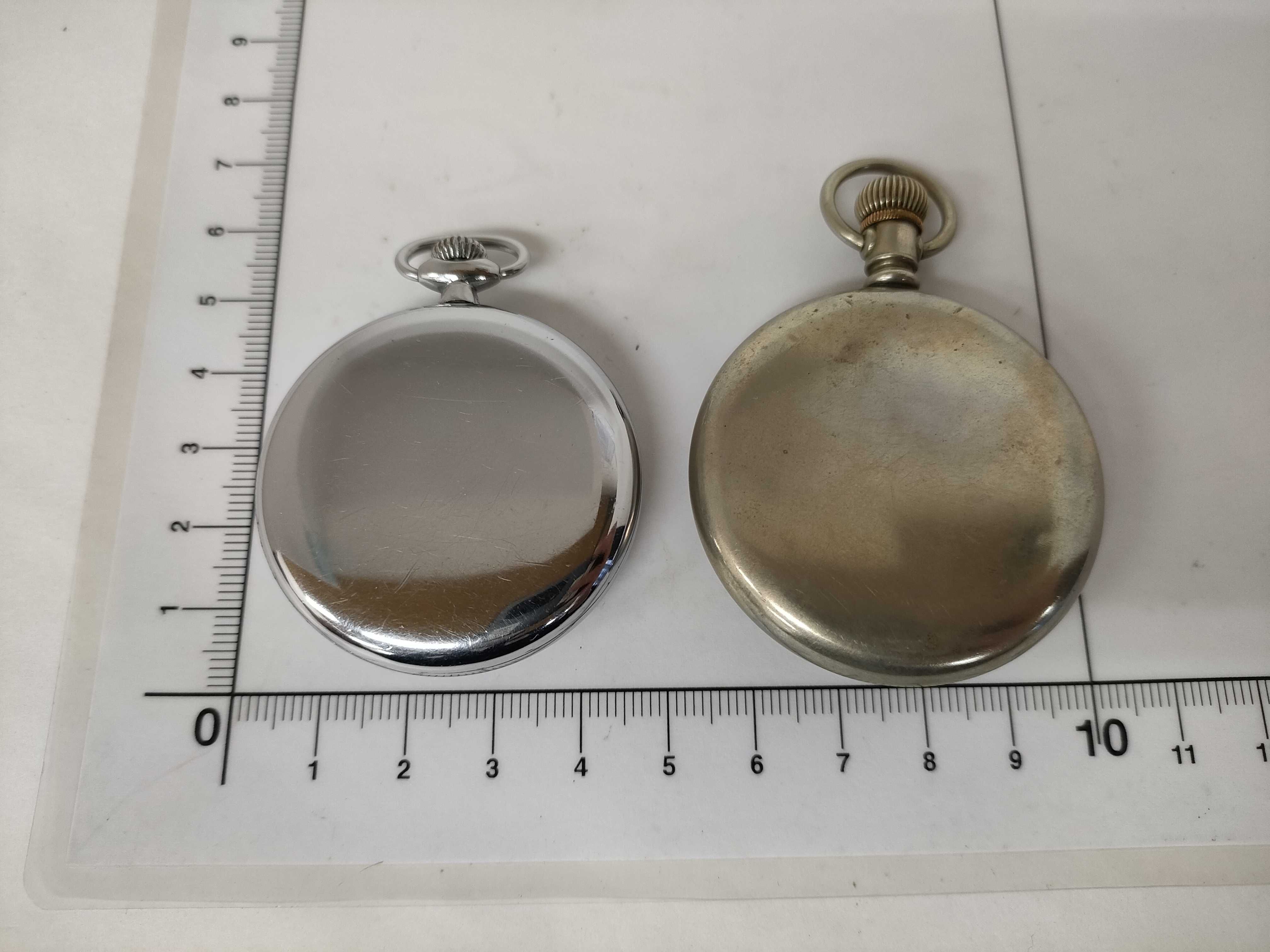 Two Vintage American Open Face Pocket Watches by Waltham and Elgin