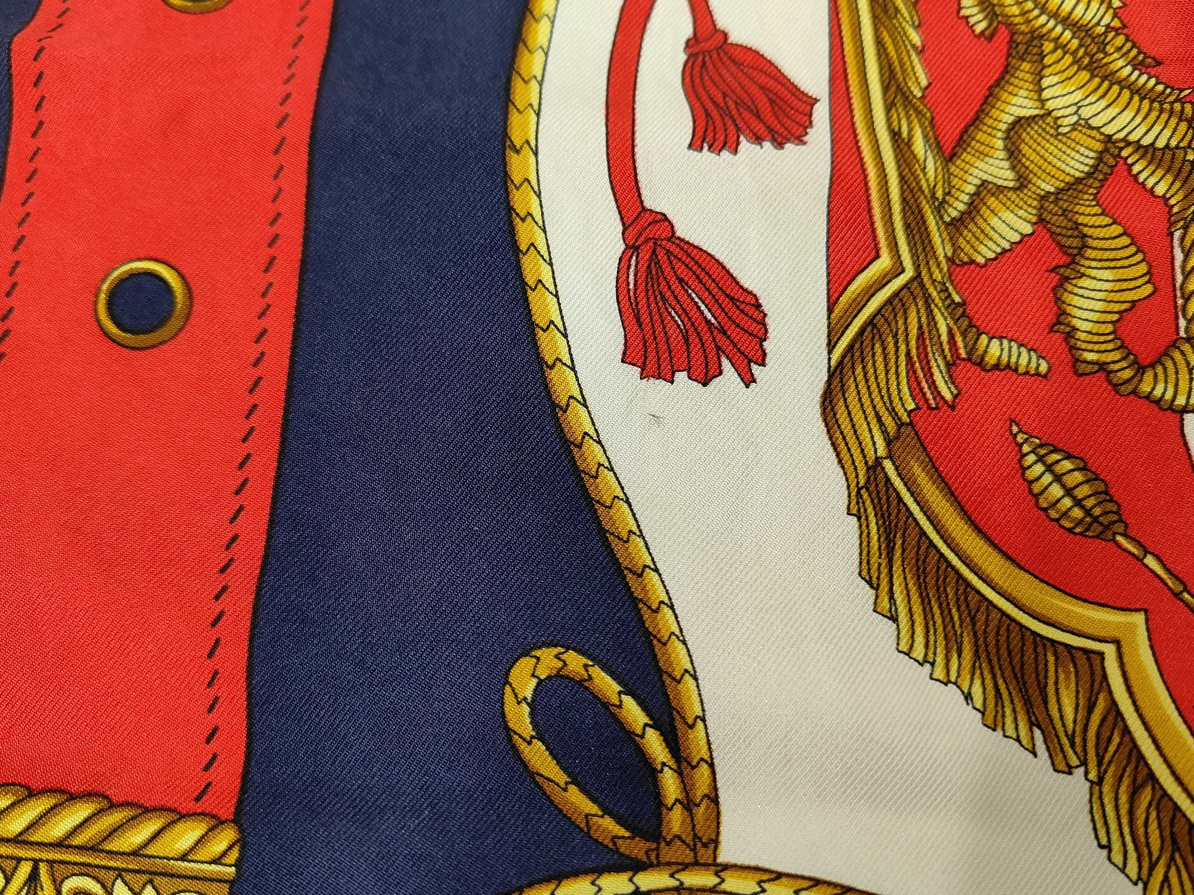 Celine Paris Heraldic Motif Silk Square Scarf