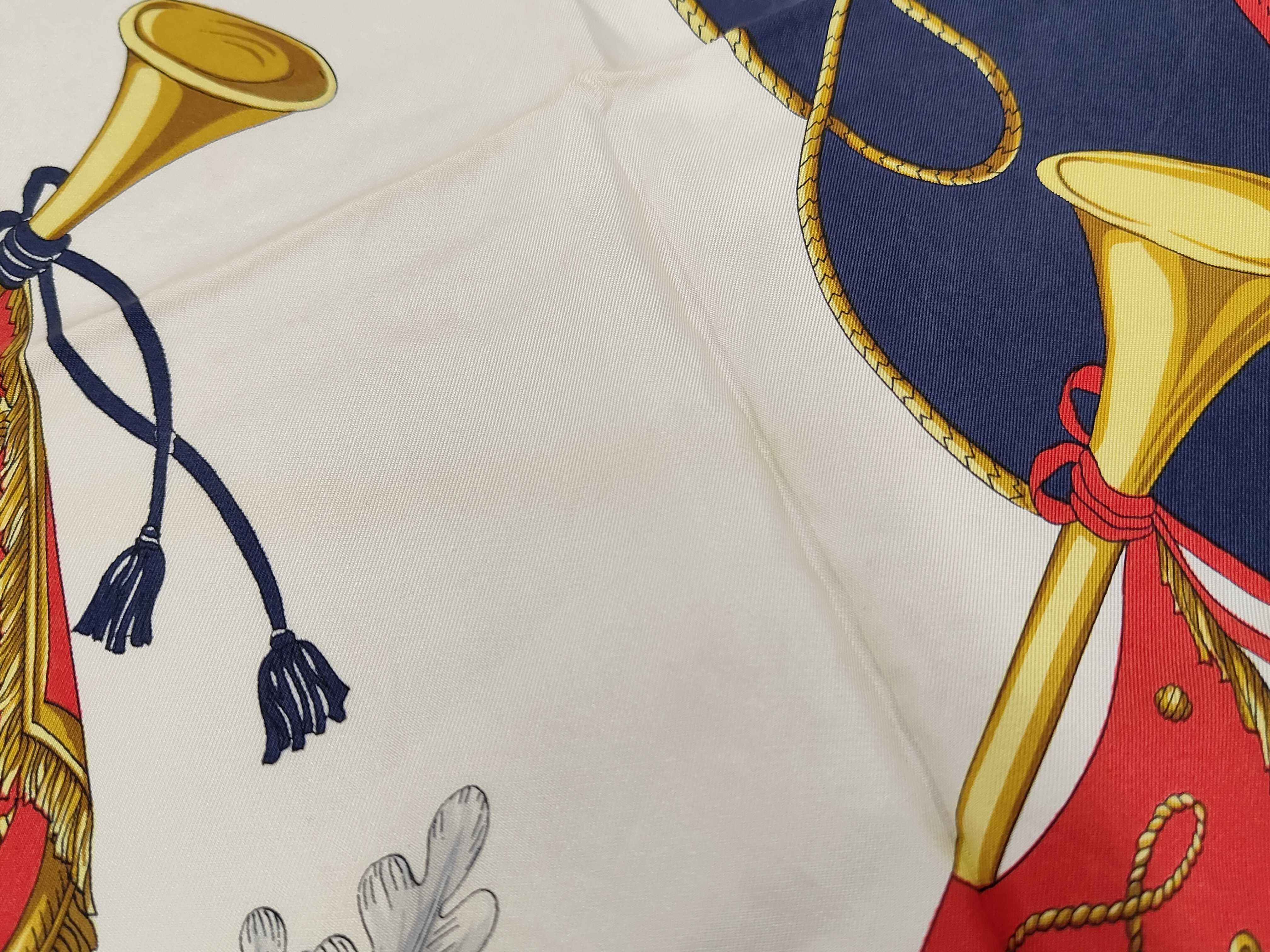 Celine Paris Heraldic Motif Silk Square Scarf