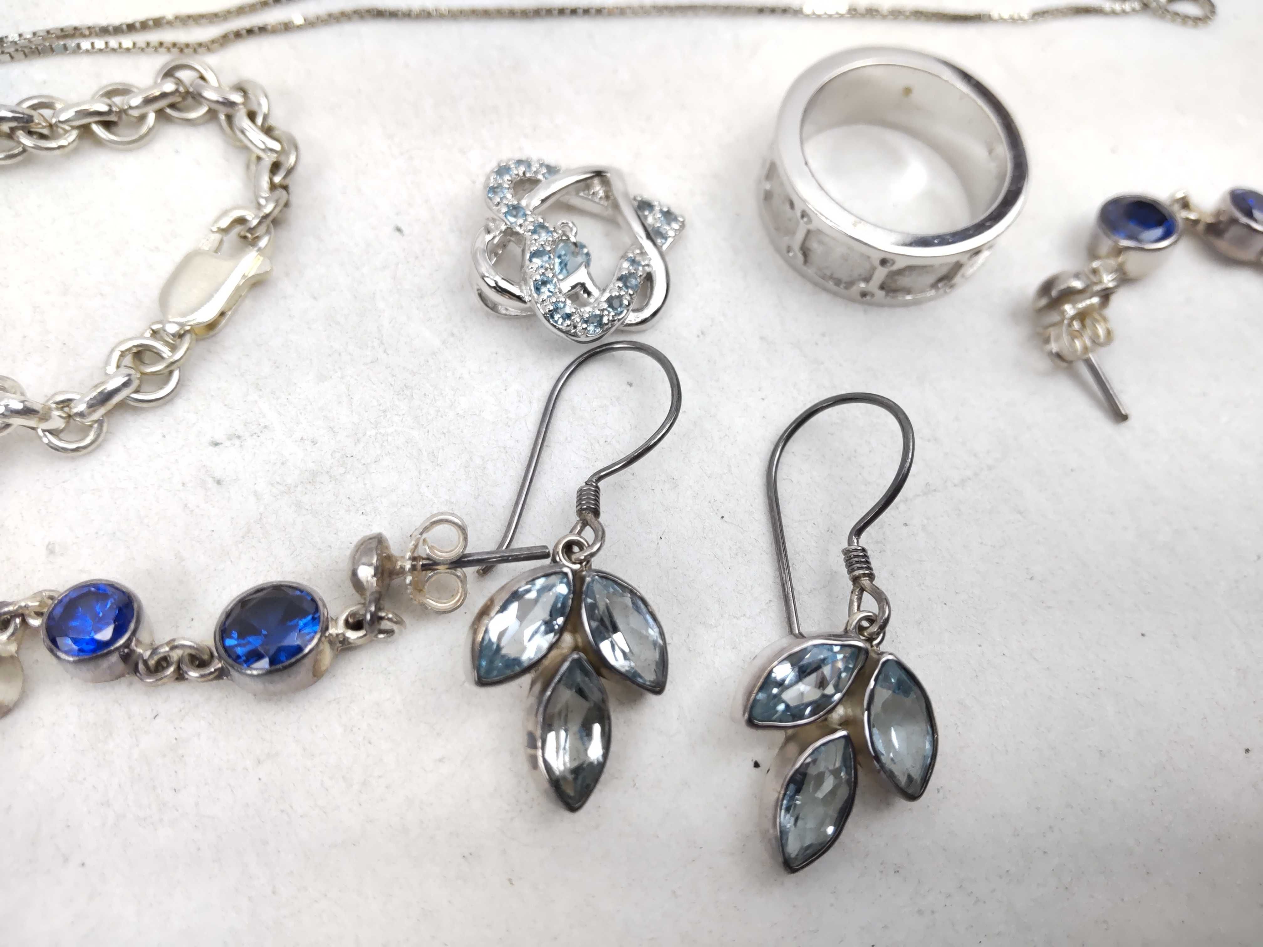 A Collection of Sterling Silver and Multi-Gemstone Jewelry