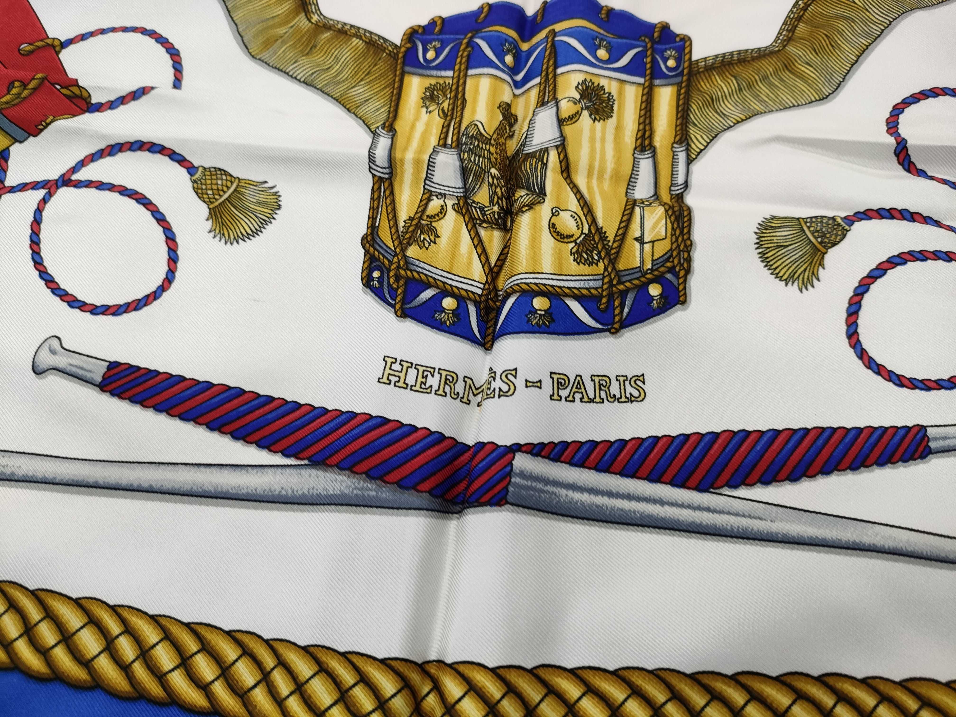 Hermes Les Tambours Silk Carre 90 Scarf