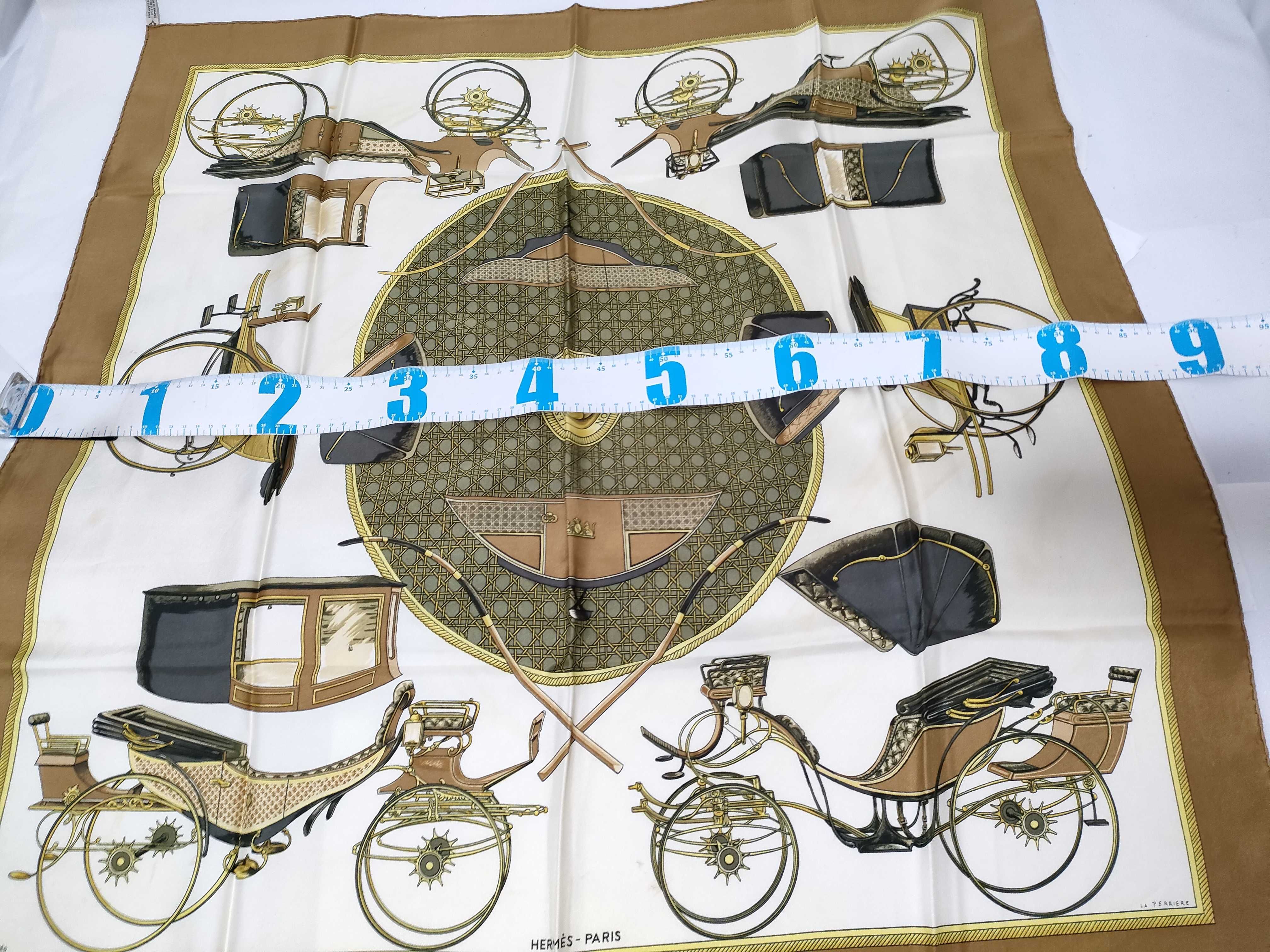 Hermes Les Voitures a Transformation Silk Scarf by Francoise de La Perriere