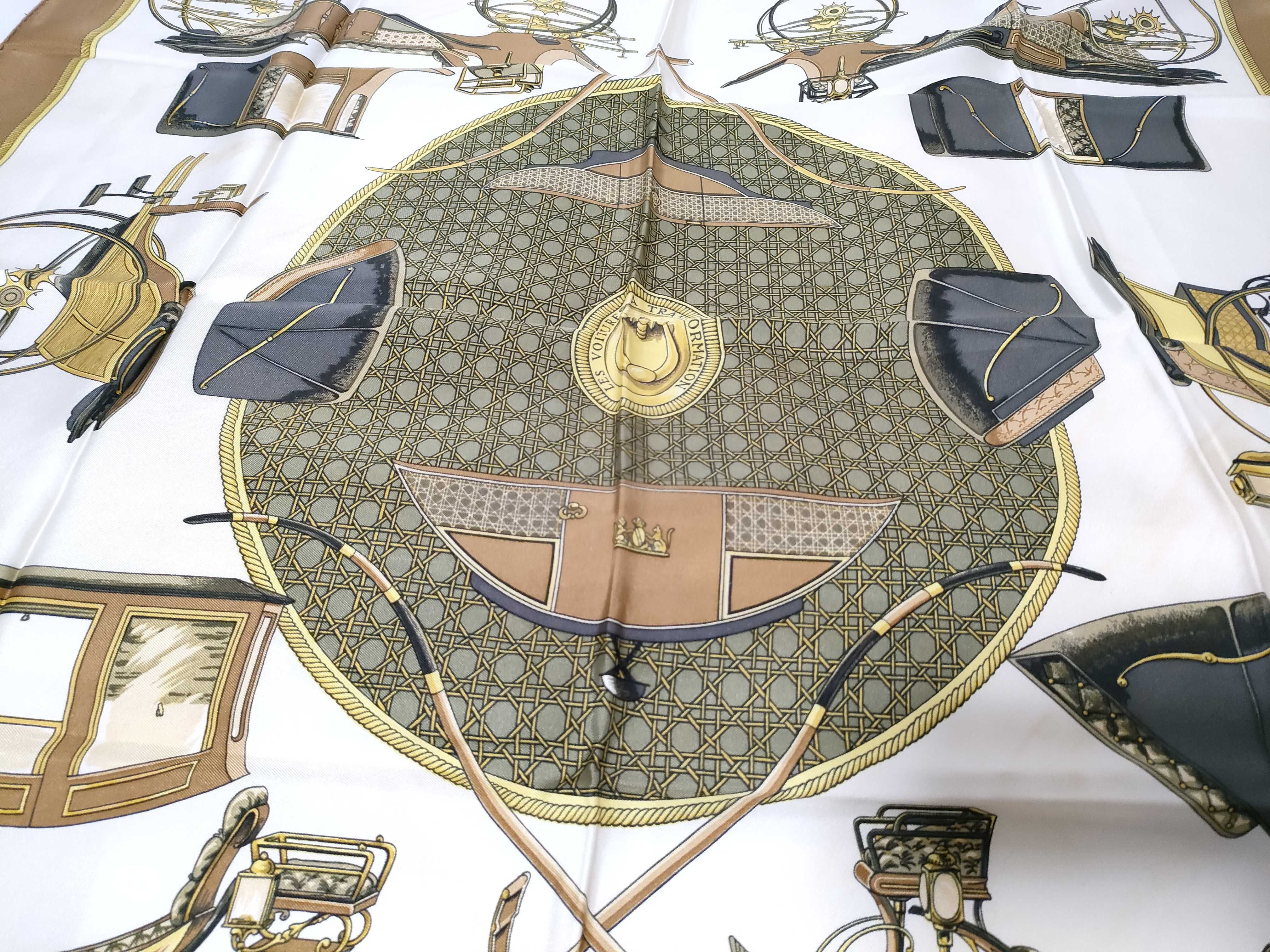 Hermes Les Voitures a Transformation Silk Scarf by Francoise de La Perriere