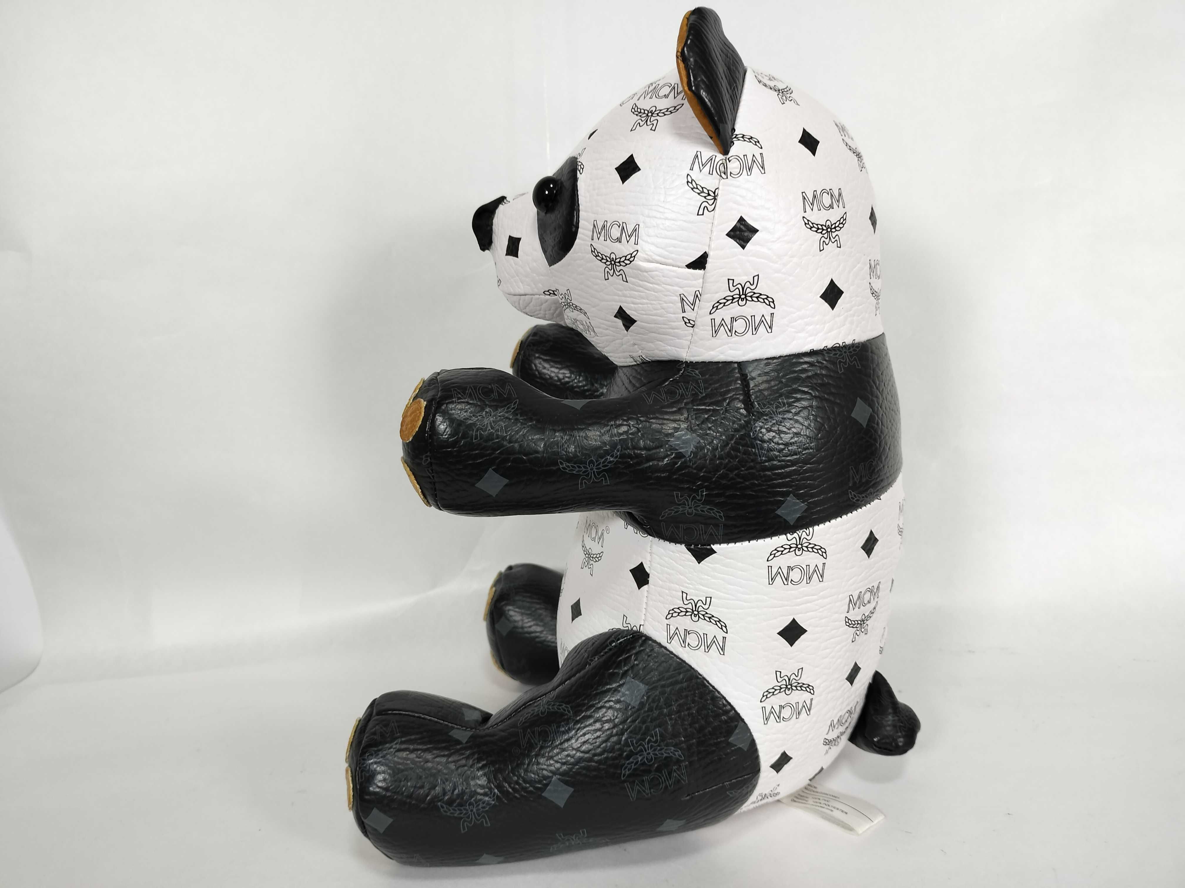 MCM Visetos Monogram Panda Decorative Plush Doll