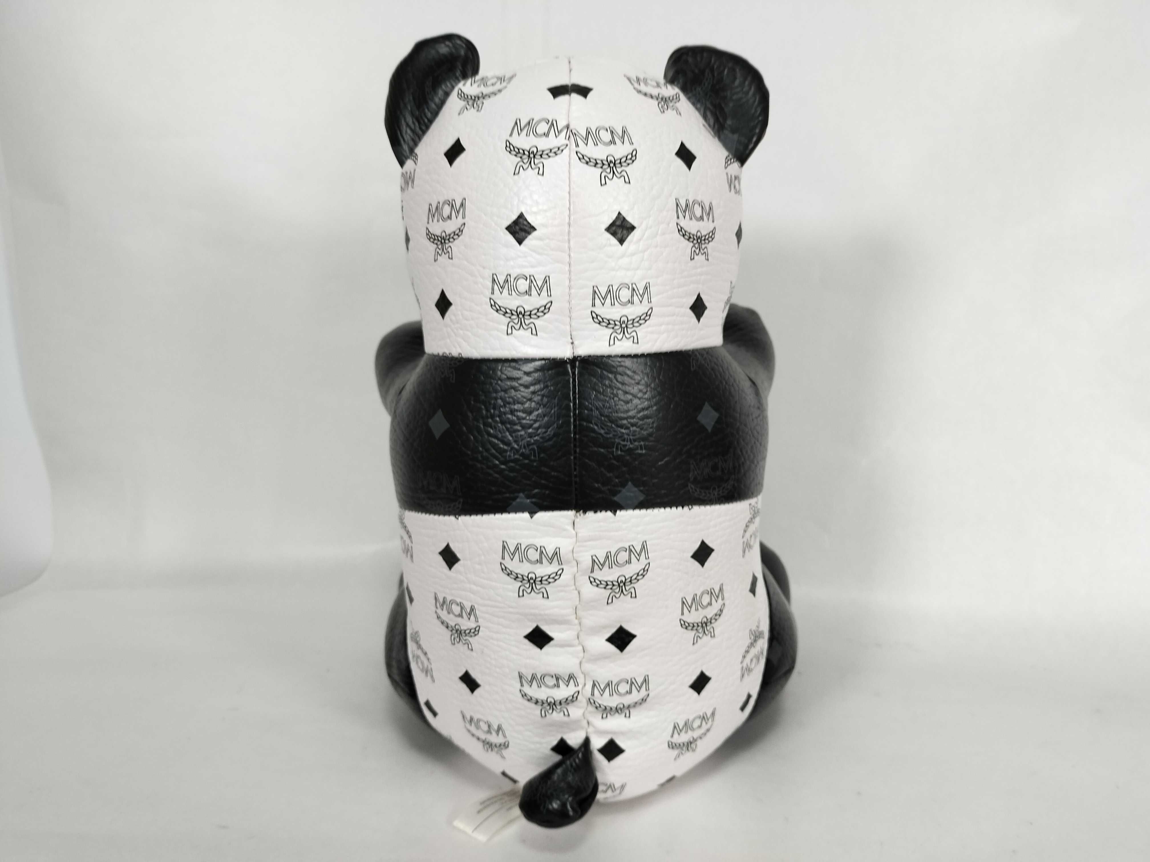 MCM Visetos Monogram Panda Decorative Plush Doll