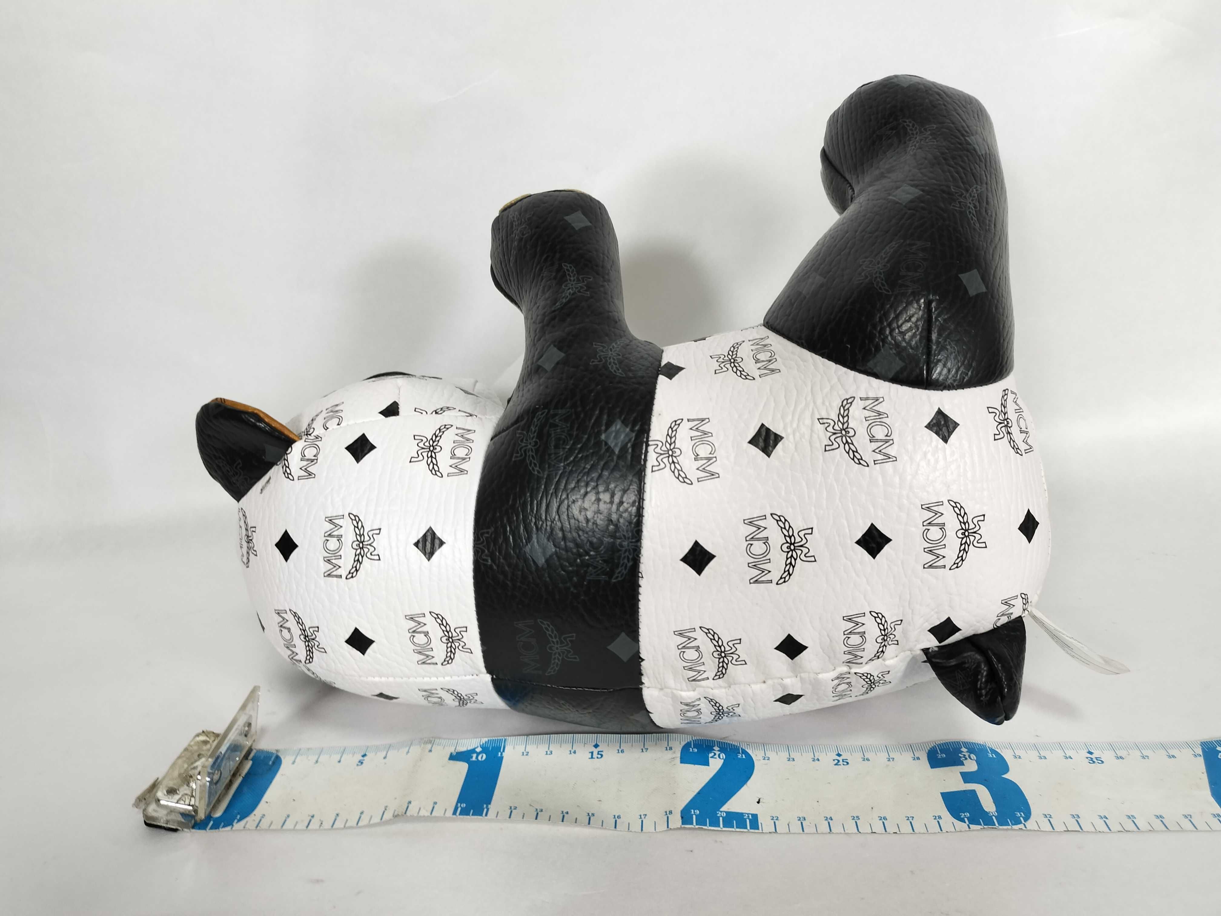MCM Visetos Monogram Panda Decorative Plush Doll