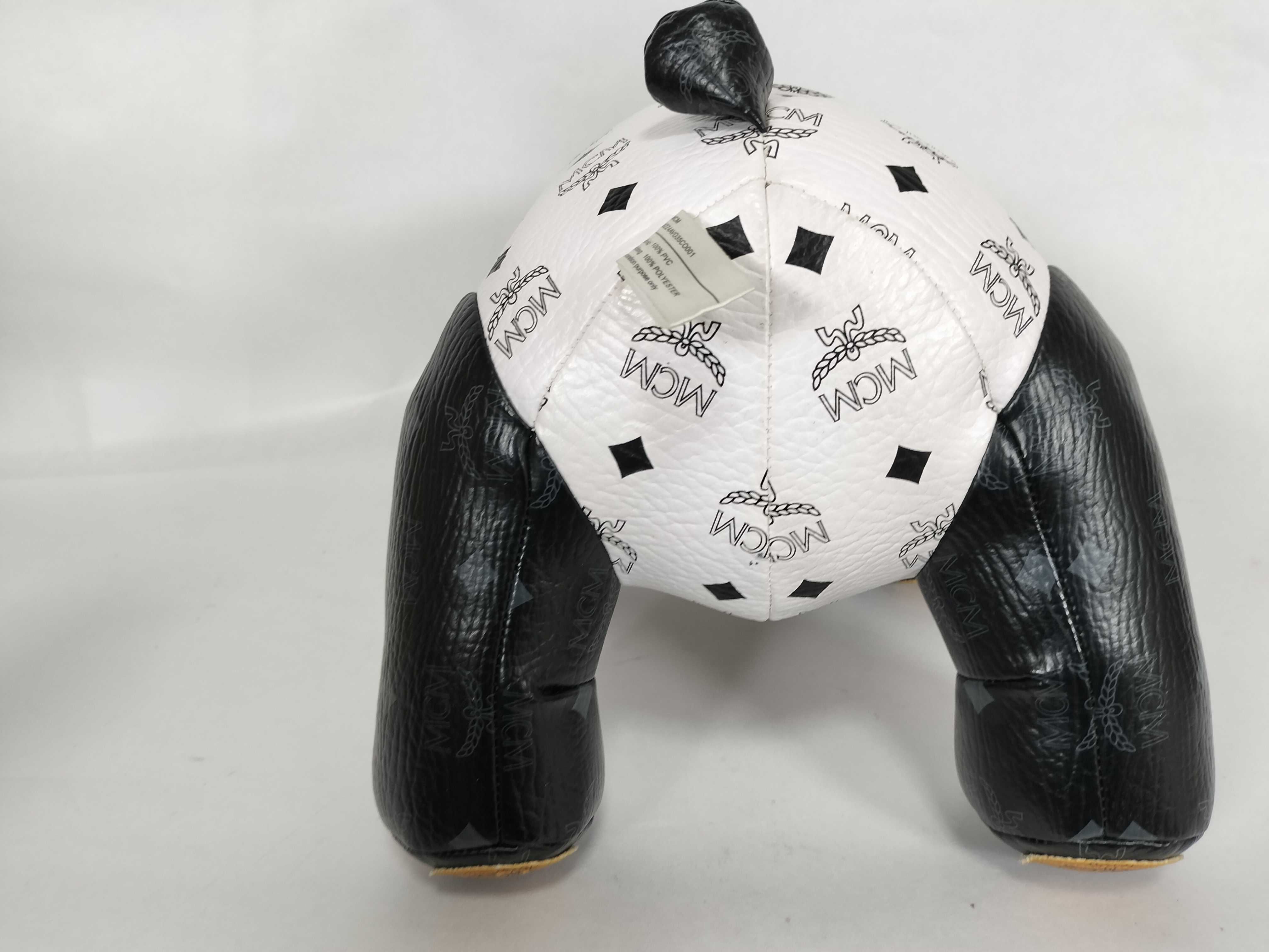 MCM Visetos Monogram Panda Decorative Plush Doll