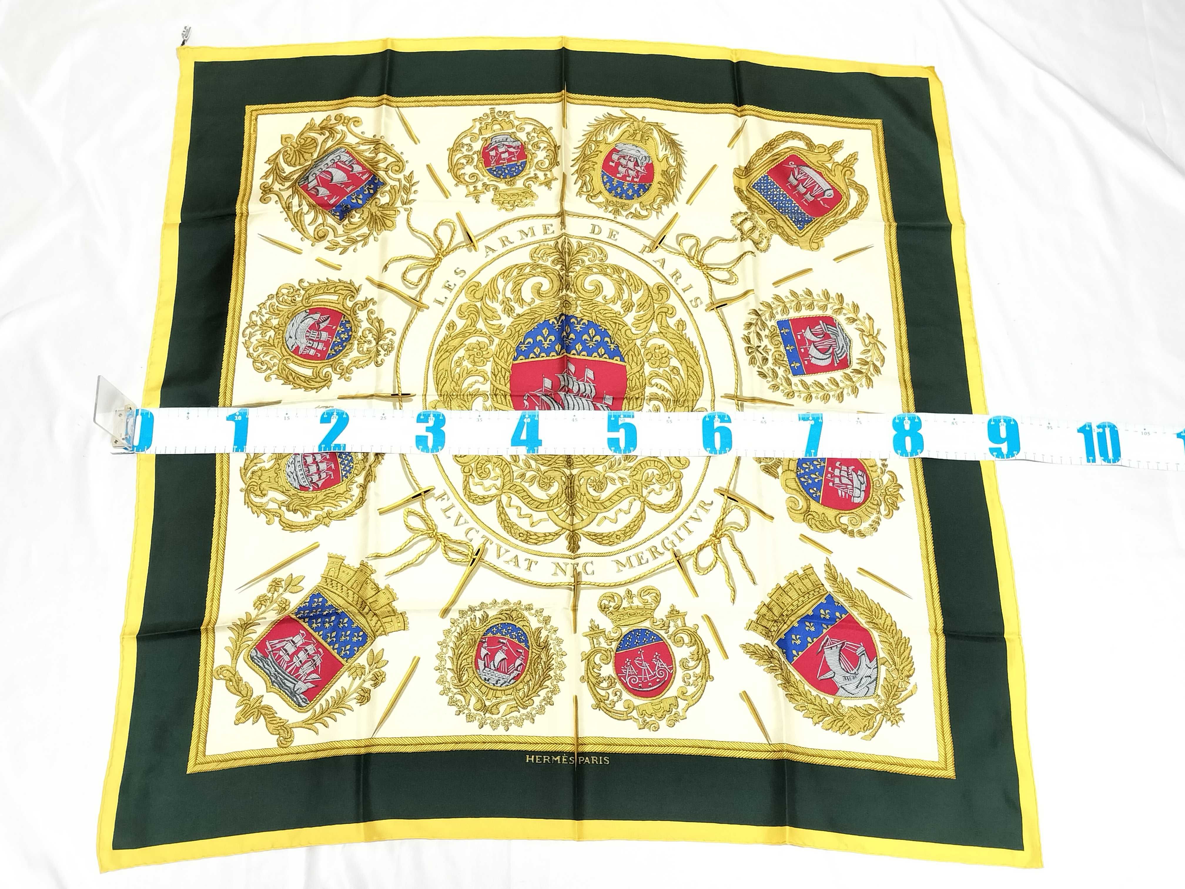 Hermes Paris Silk Scarf Les Armes de Paris Pattern