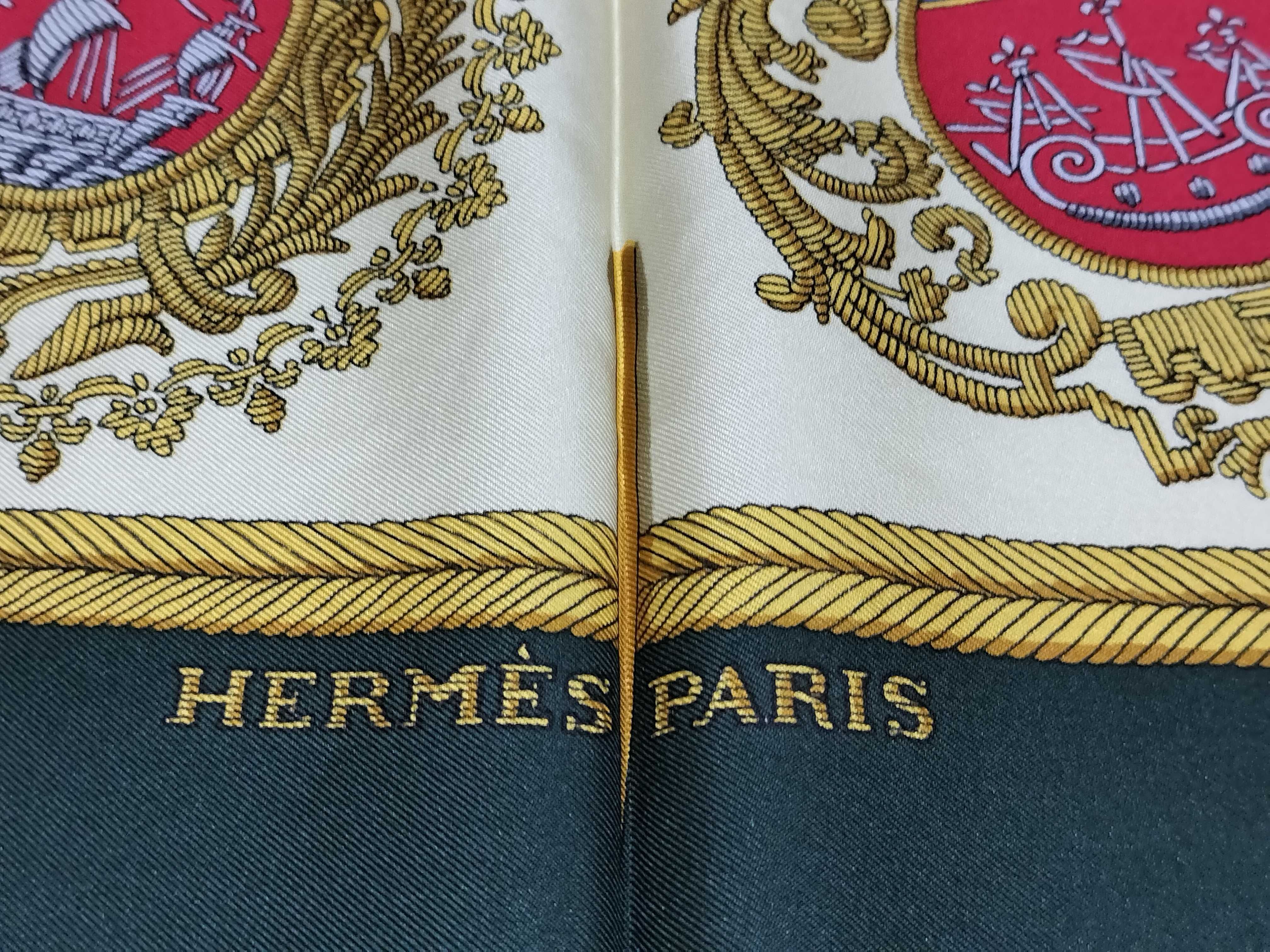 Hermes Paris Silk Scarf Les Armes de Paris Pattern