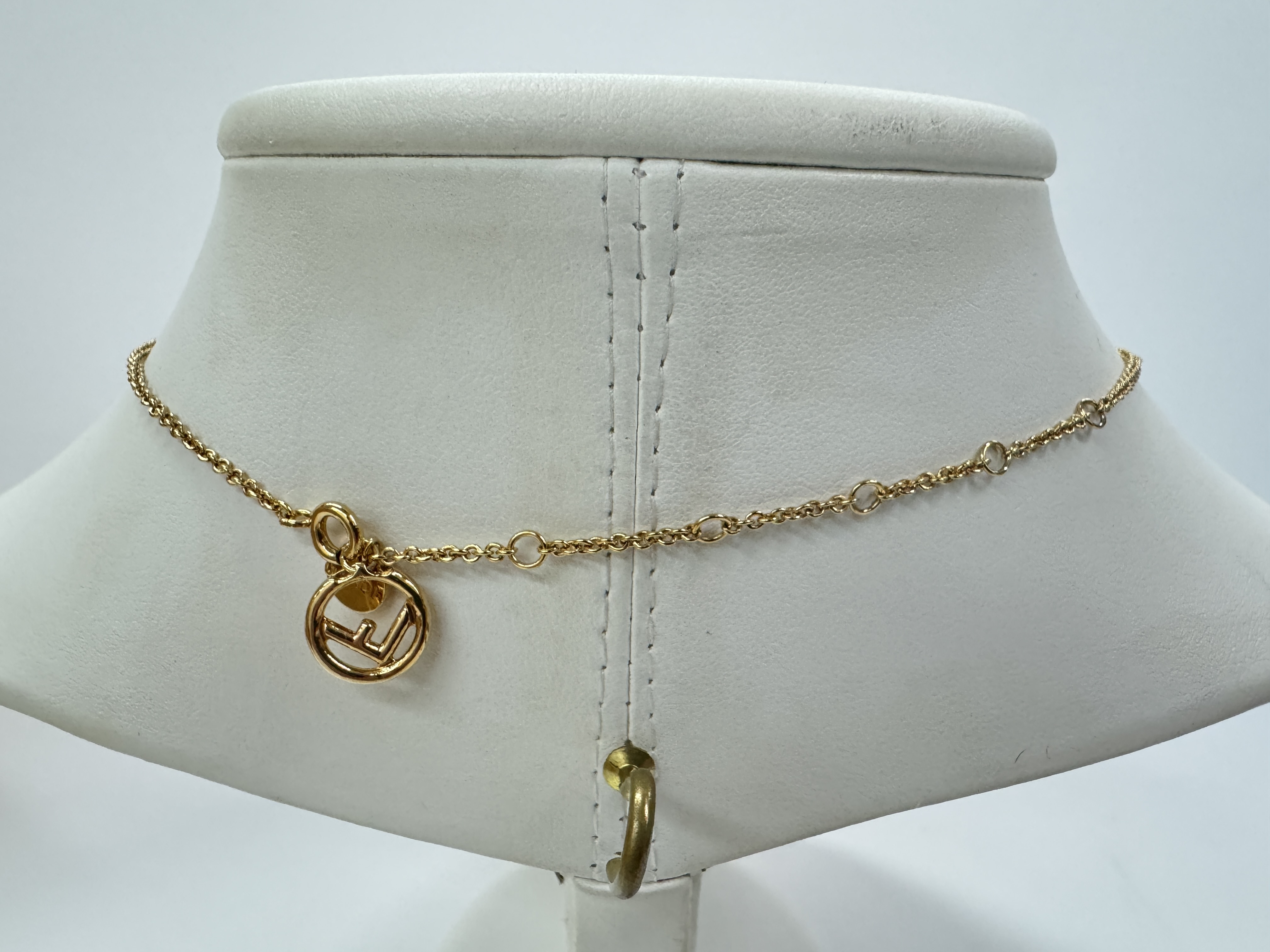 Fendi F Is Fendi Pearl and Crystal Station Necklace
