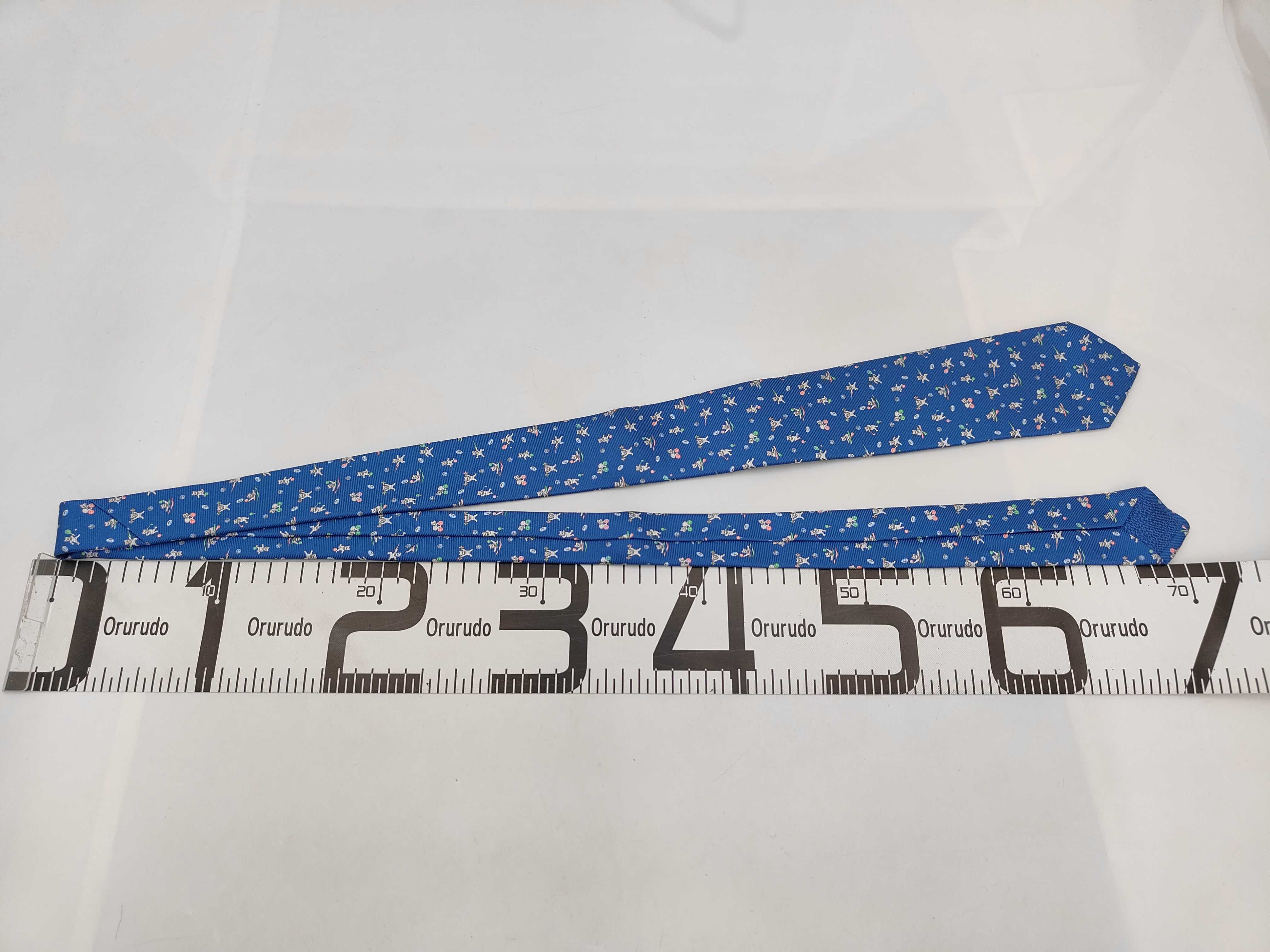 Bulgari Seven-Fold Silk Novelty Sport Cat Print Necktie